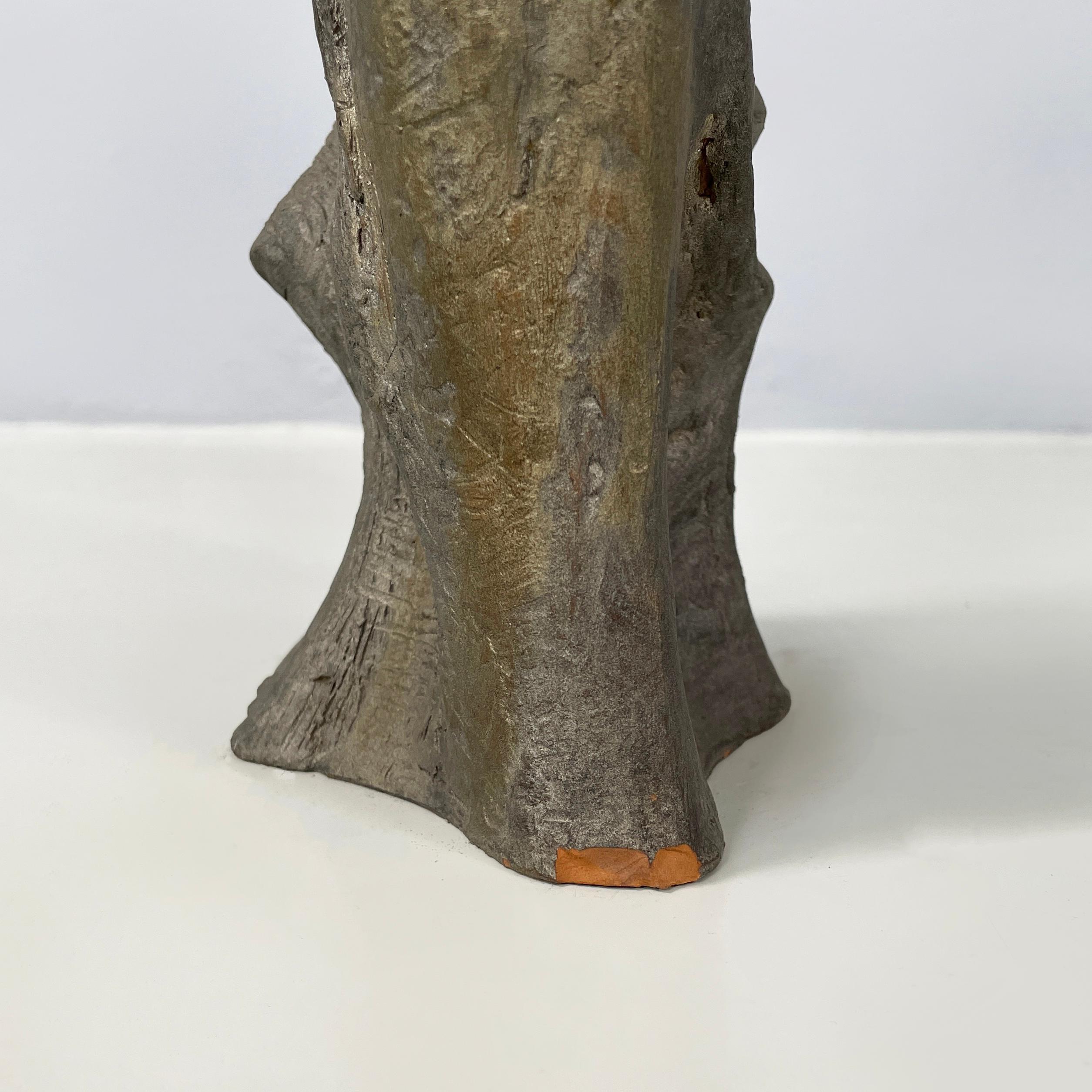 Escultura abstracta moderna italiana de terracota gris oscuro  Edmondo Cirillo, 1968 en venta 8