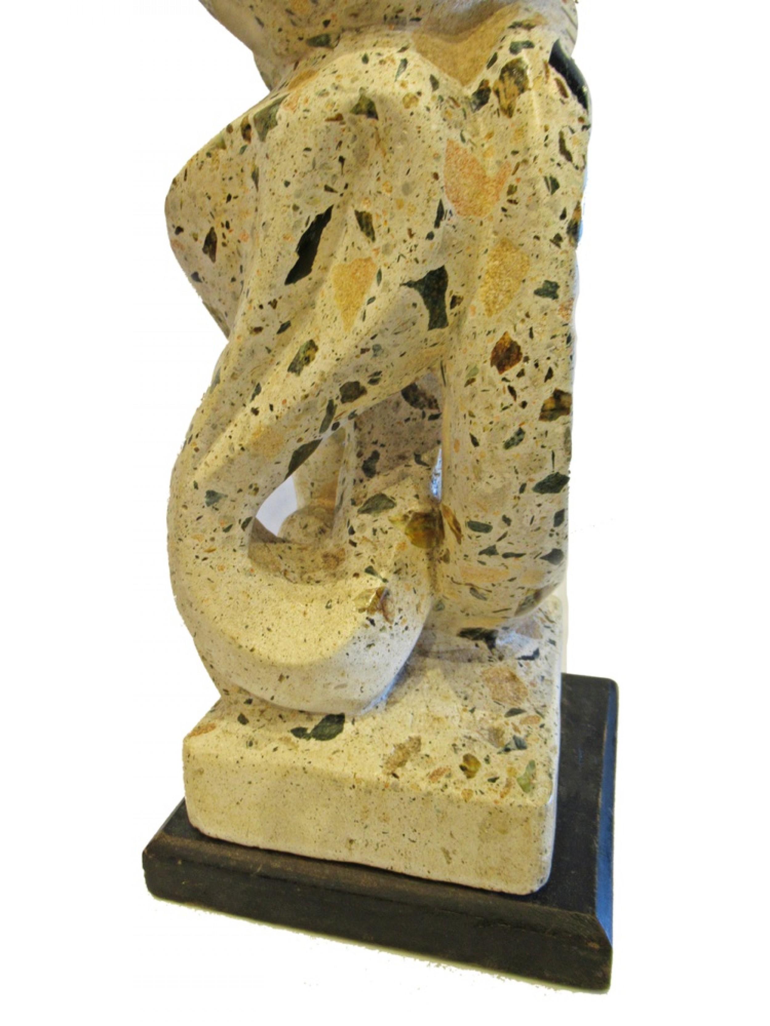 Mid-Century Modern Italian Modern Abstract Stone Sculpture For Sale