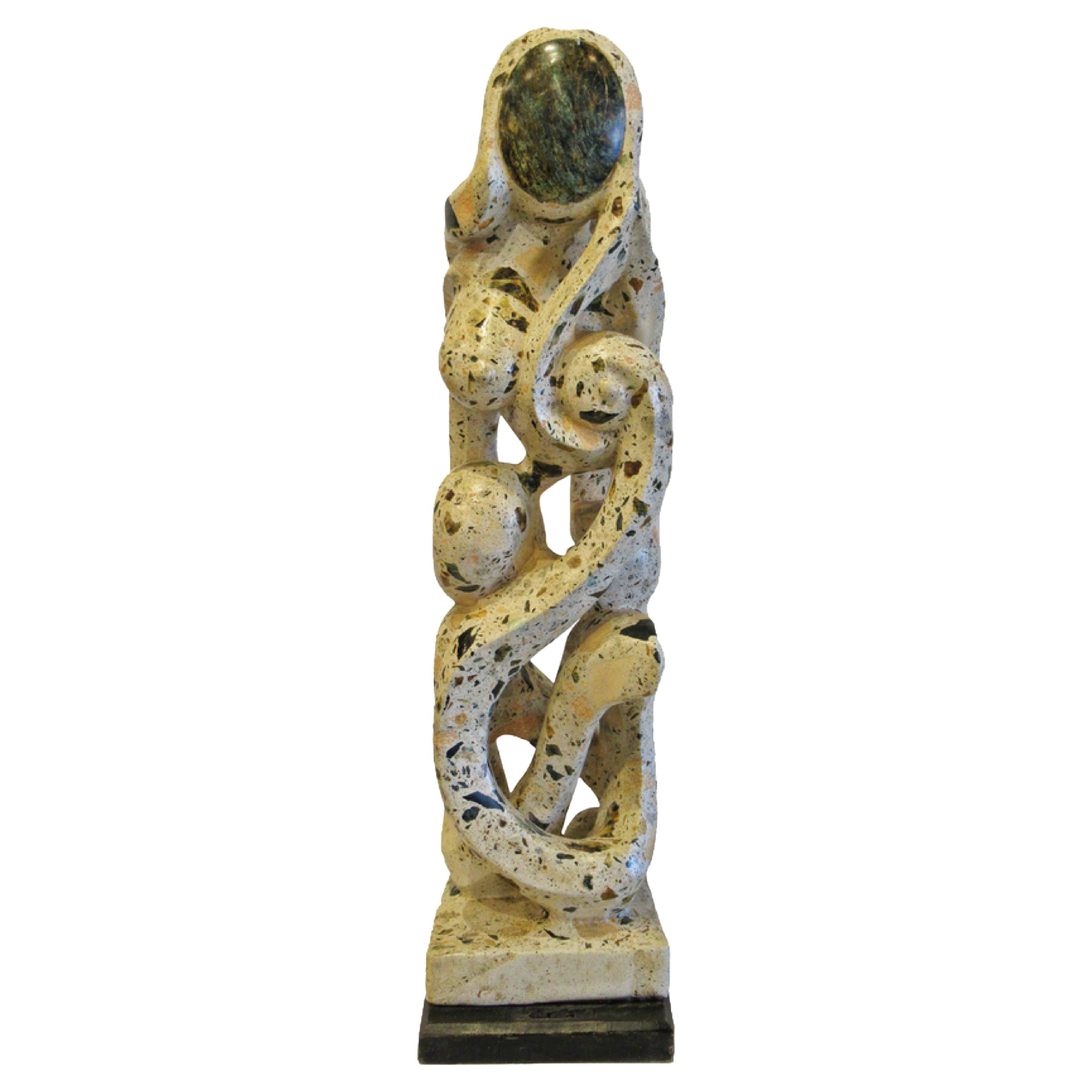 Italian Modern Abstract Stone Sculpture For Sale