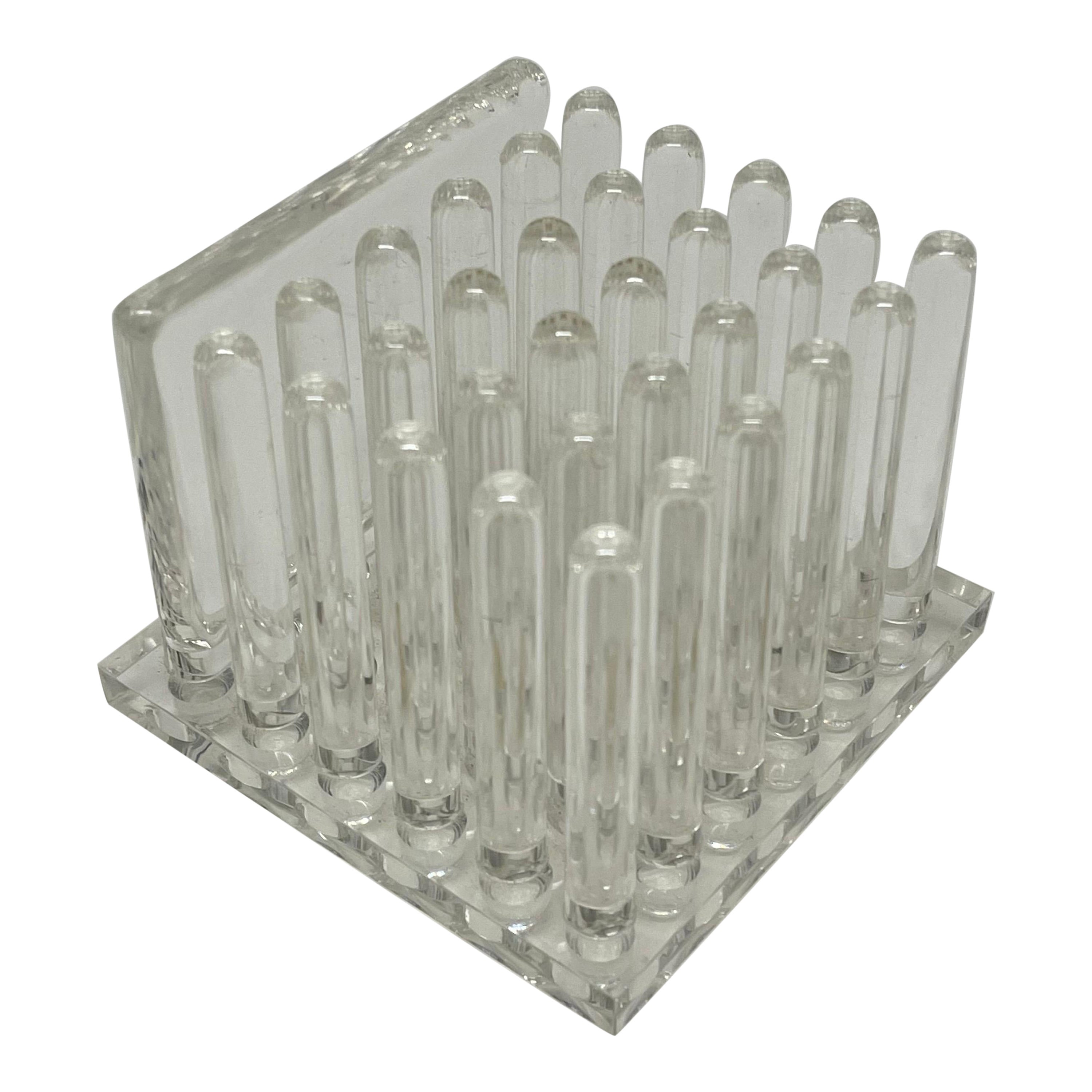 Italian Modern Acrylic Lucite Desk or Letter Organizer, by Guzzini, Italy, 1970s