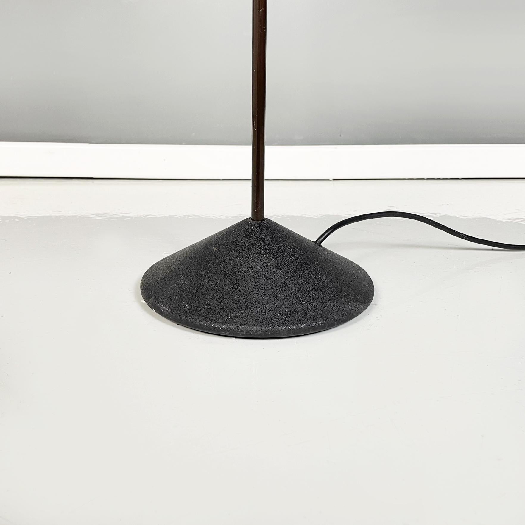 Italian modern Adjustable floor lamp in brown metal by Tronconi, 1970s For Sale 7