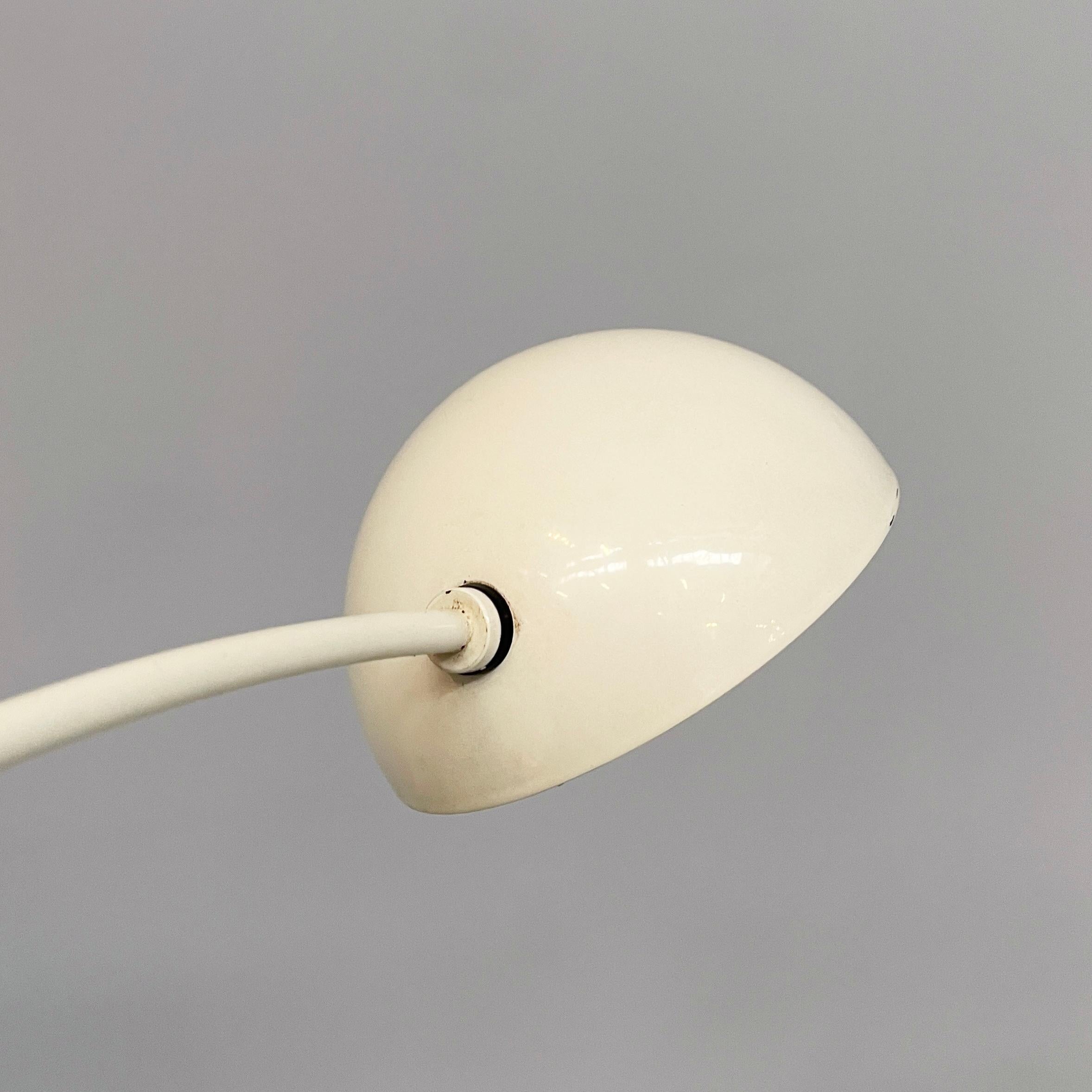 Italian modern Adjustable or desk table lamp in white metal, 1970s For Sale 4