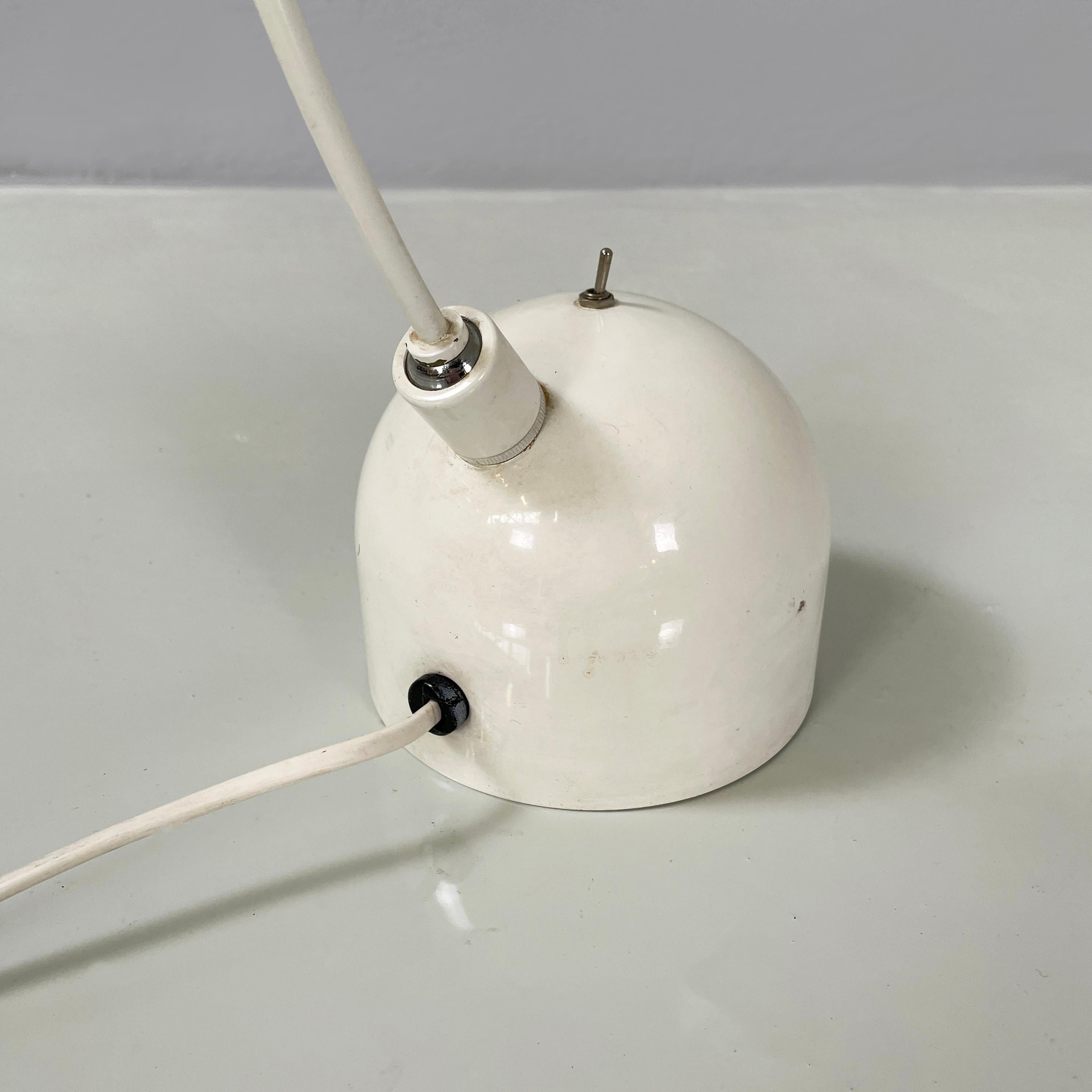 Italian modern Adjustable or desk table lamp in white metal, 1970s For Sale 9