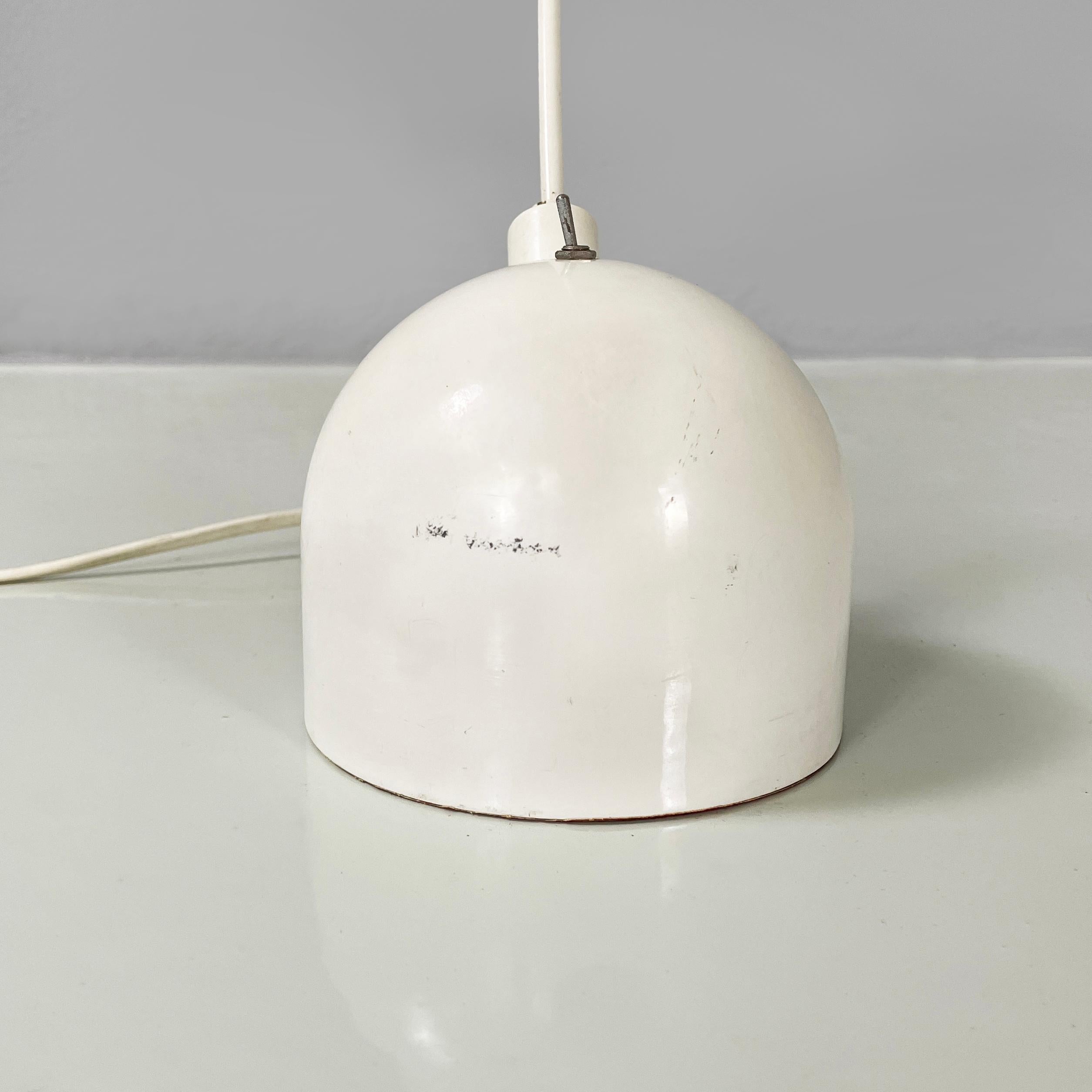 Italian modern Adjustable or desk table lamp in white metal, 1970s For Sale 10