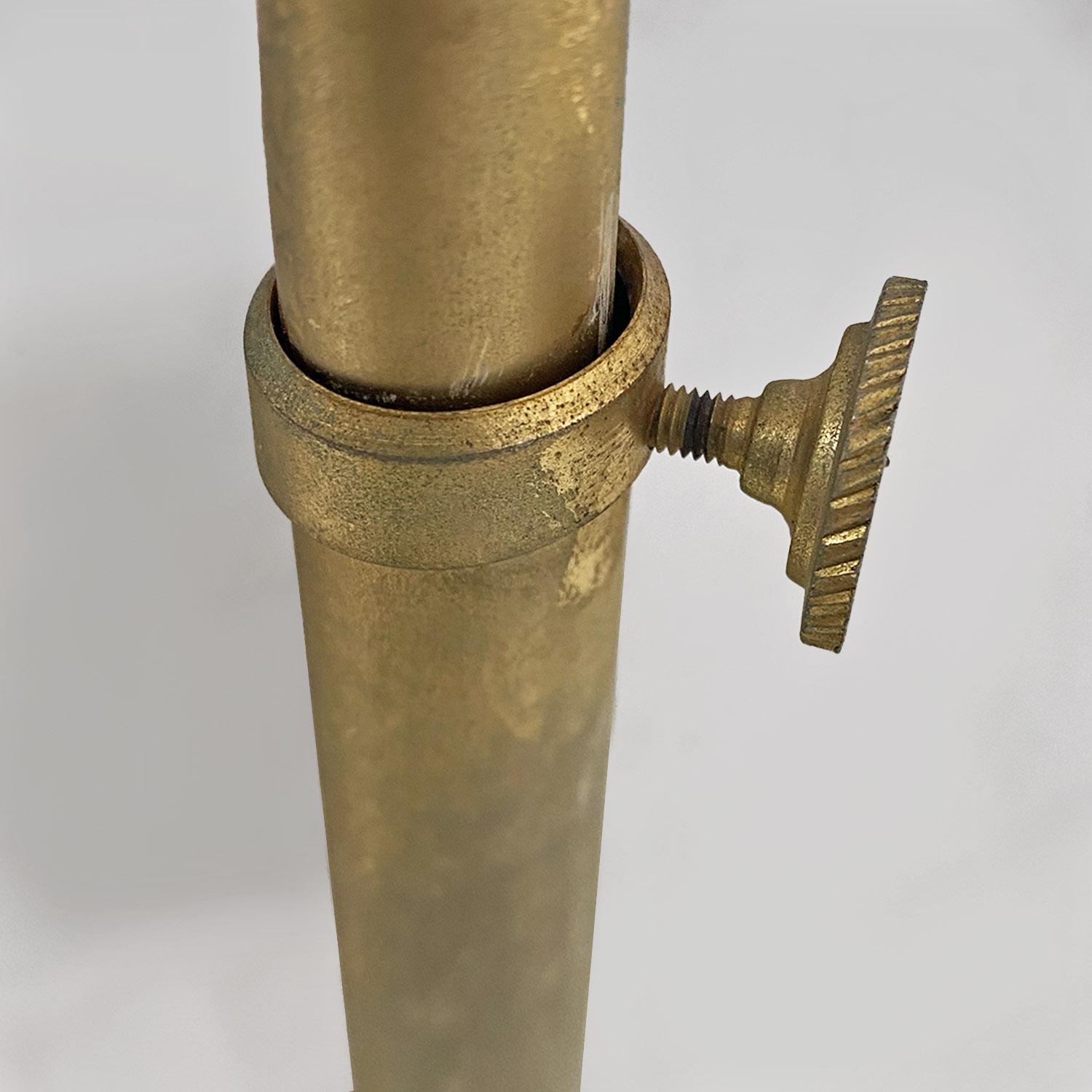 Italian modern adjustable table lamp with ceramic peacock and brass, 1970s 13