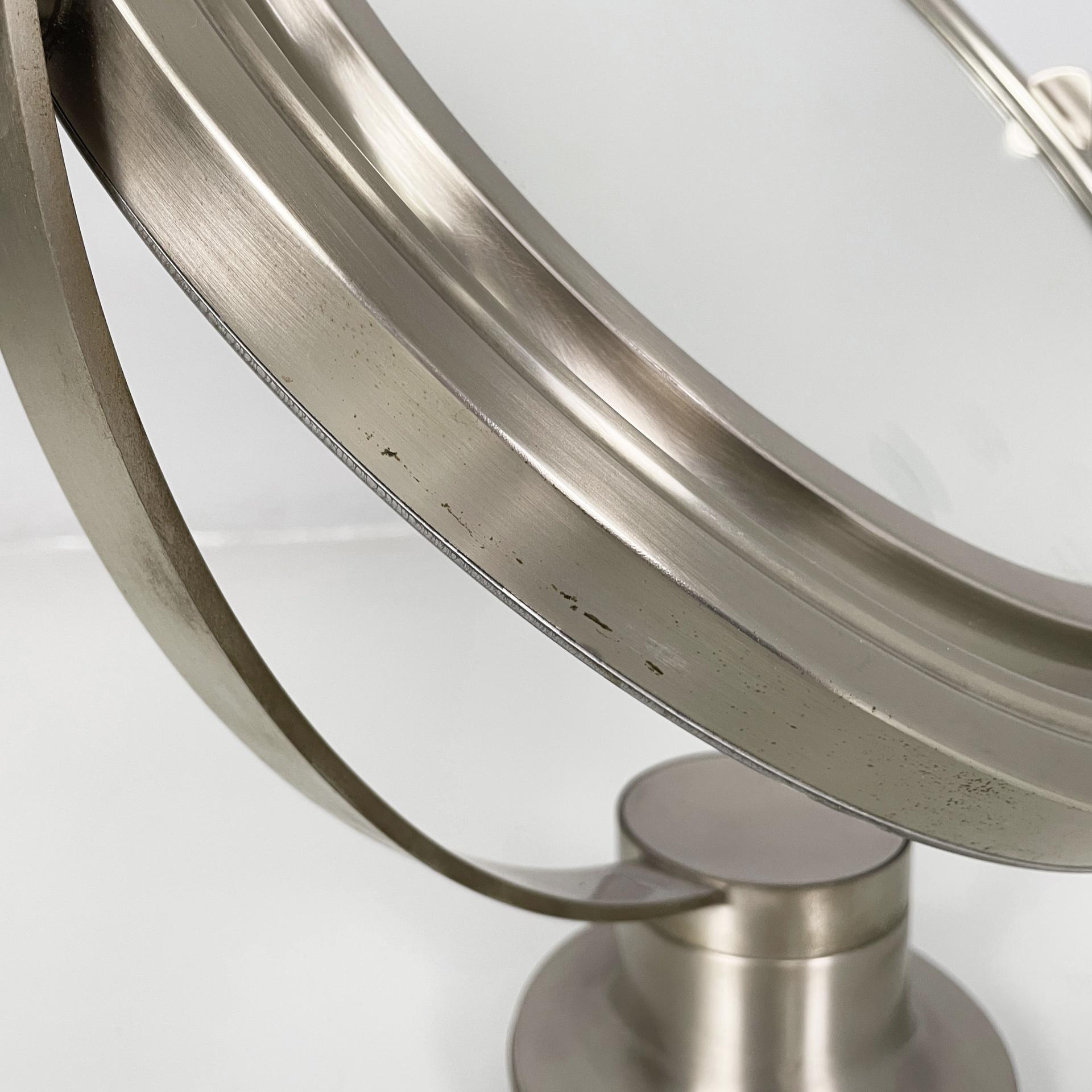 Miroir de table ajustable moderne italien en métal, 1970 en vente 8