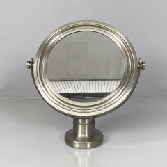 Italian modern adjustable table mirror in metal, 1970s