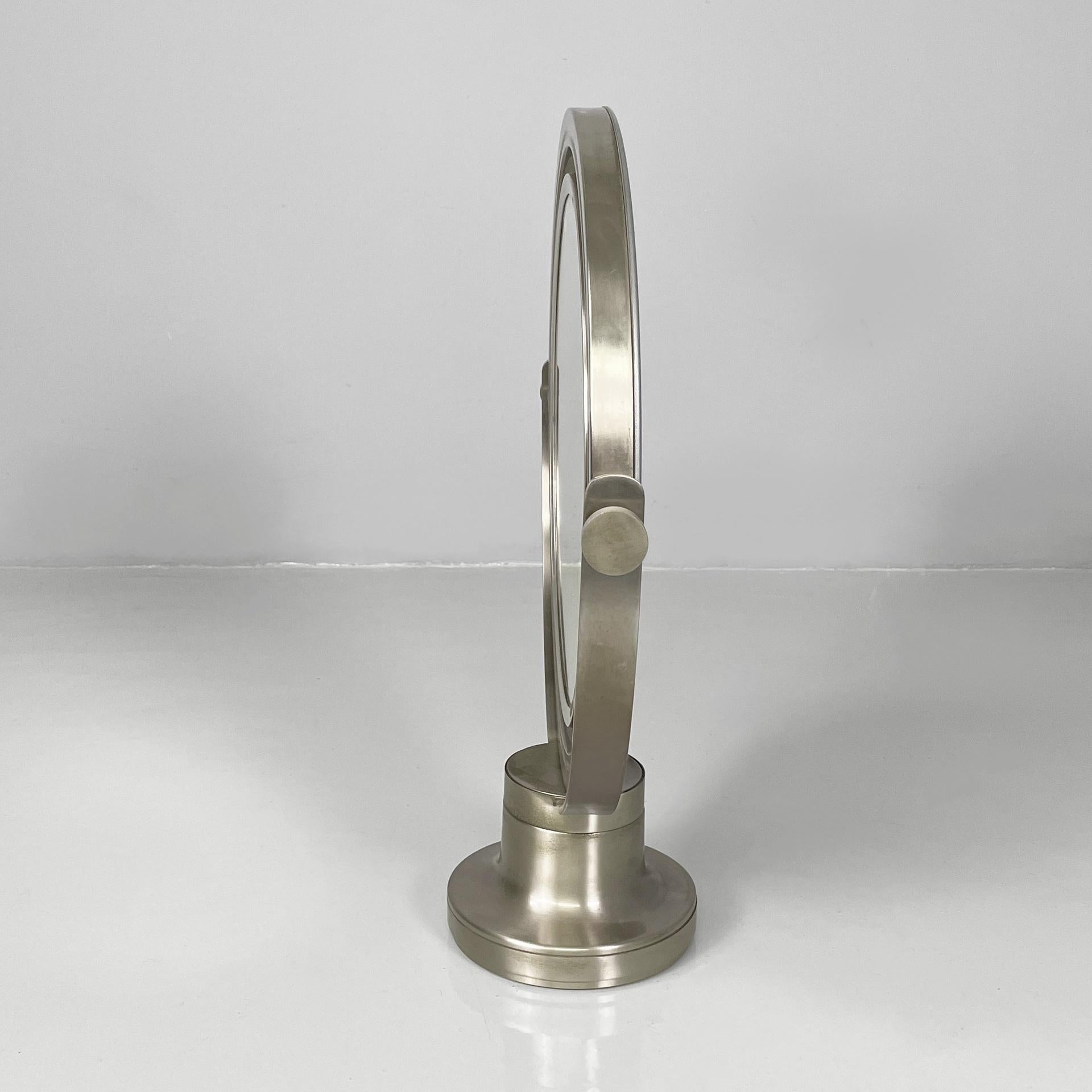 Miroir de table ajustable moderne italien en métal, 1970 Bon état - En vente à MIlano, IT