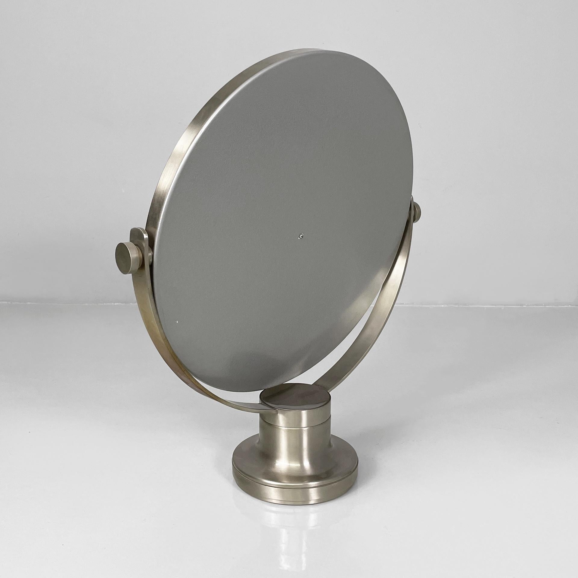 Fin du 20e siècle Miroir de table ajustable moderne italien en métal, 1970 en vente