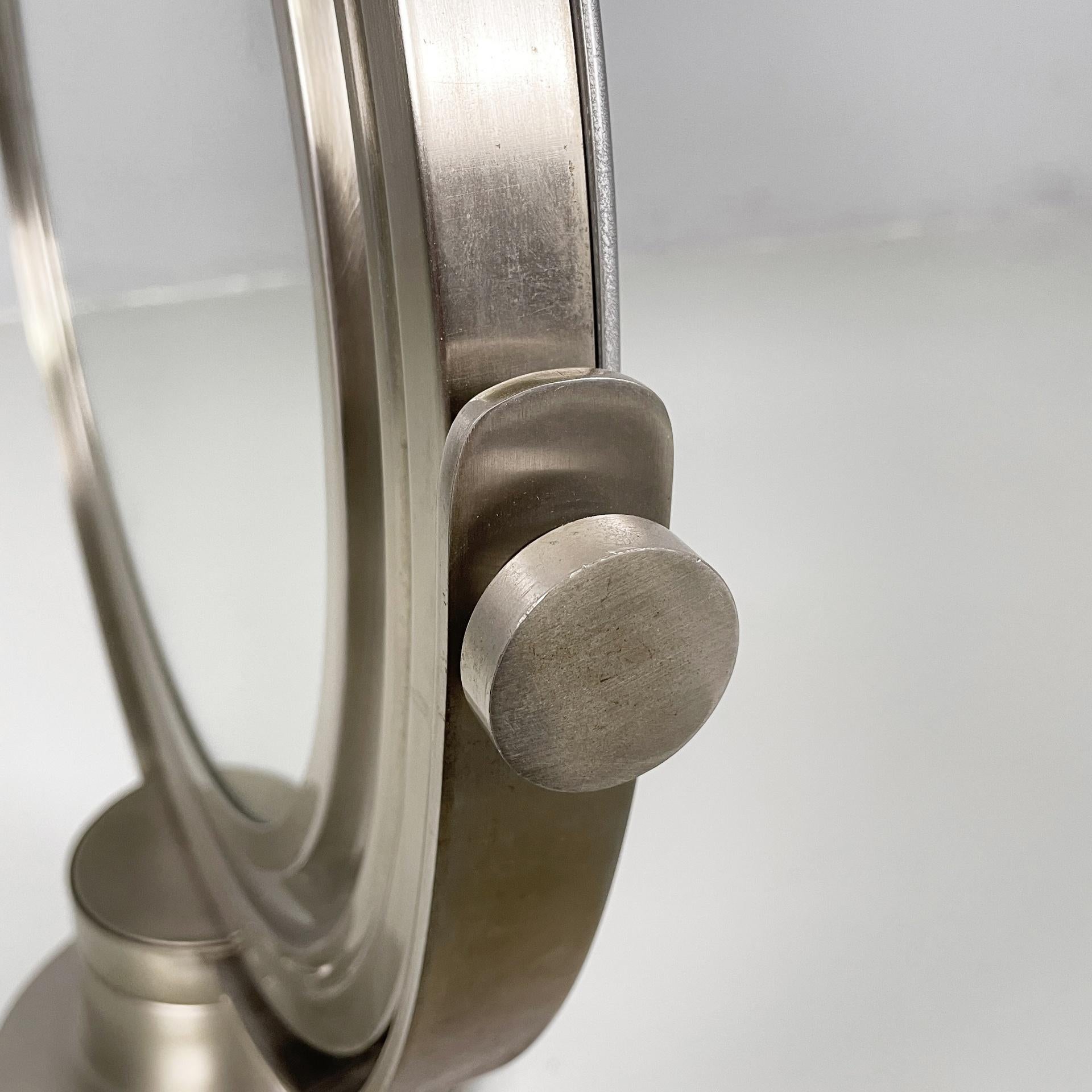 Miroir de table ajustable moderne italien en métal, 1970 en vente 3