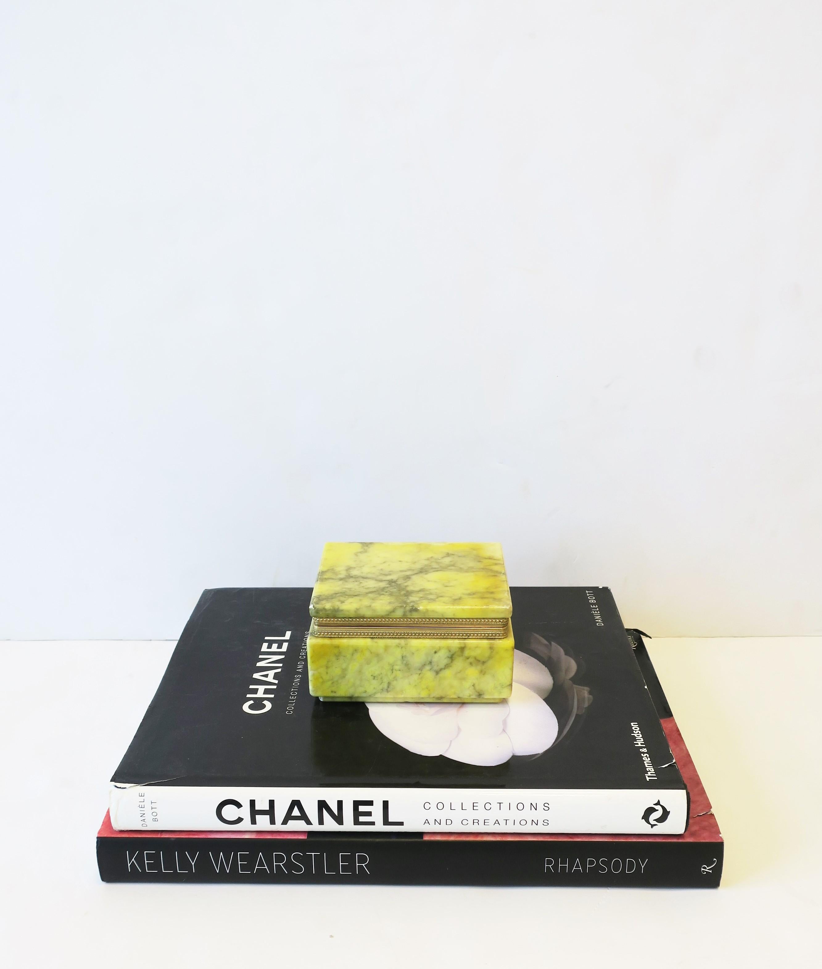 Italian Modern Alabaster Marble Jewelry Box 6