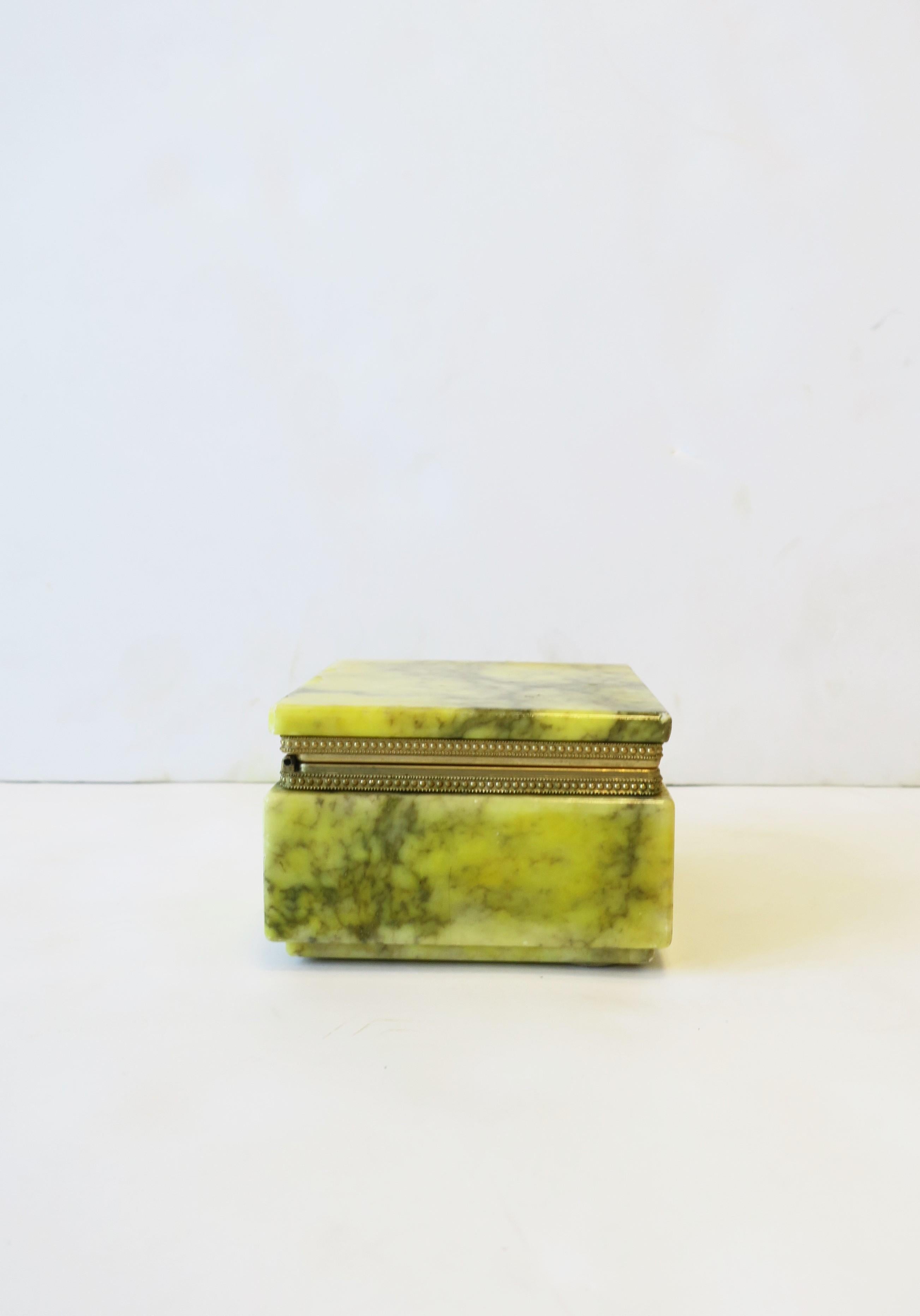 Italian Modern Alabaster Marble Jewelry Box 11