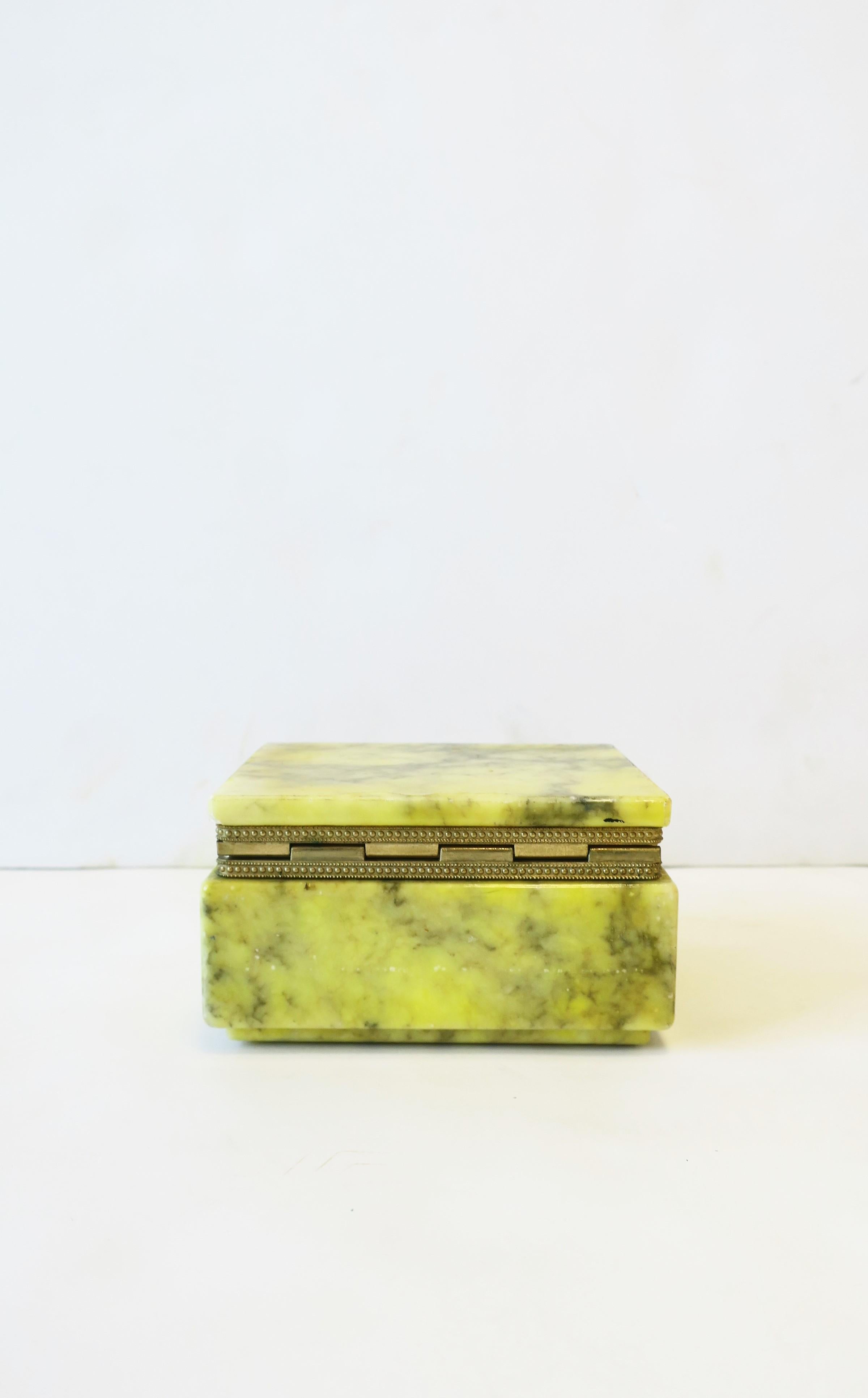 Italian Modern Alabaster Marble Jewelry Box 13