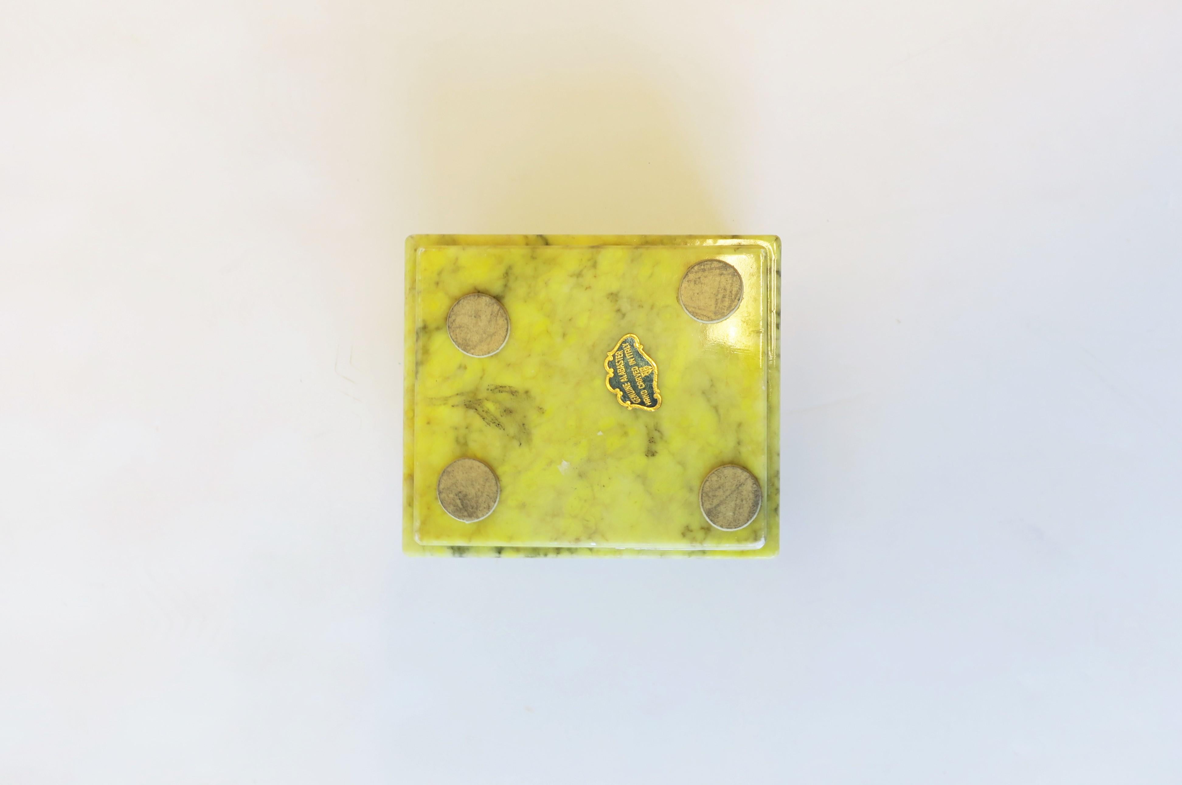Italian Modern Alabaster Marble Jewelry Box 14