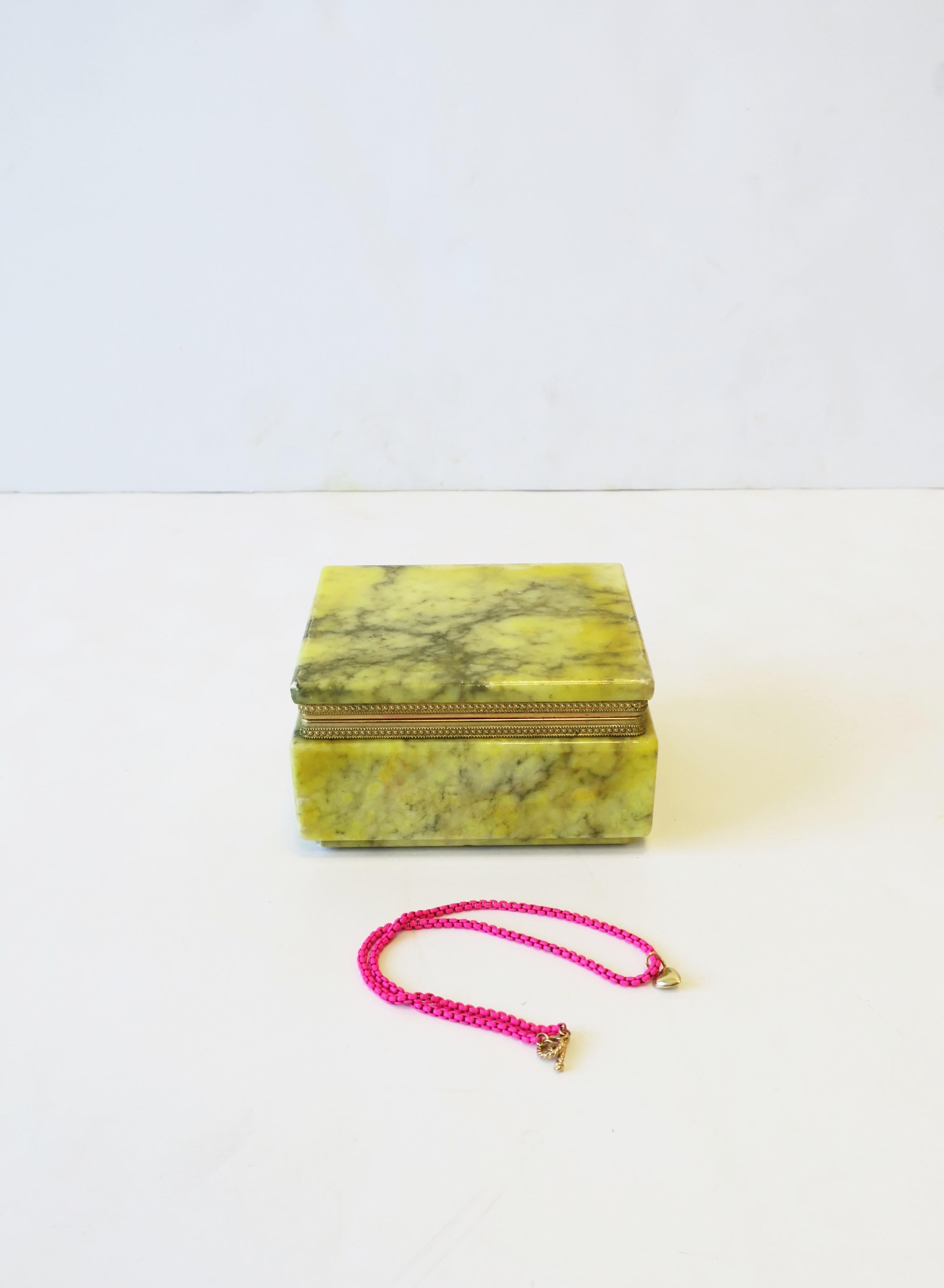 Italian Modern Alabaster Marble Jewelry Box 1