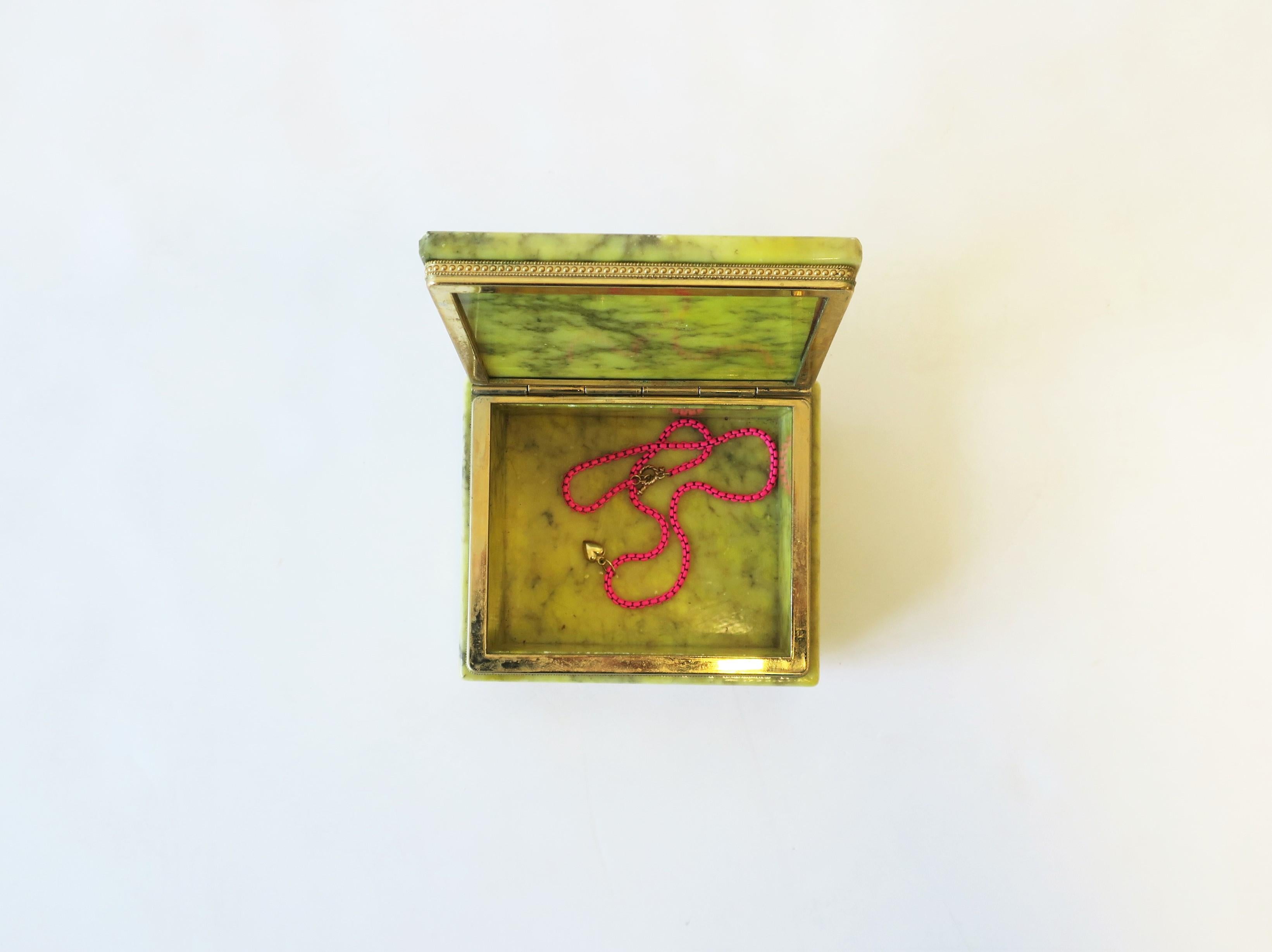 Italian Modern Alabaster Marble Jewelry Box 2