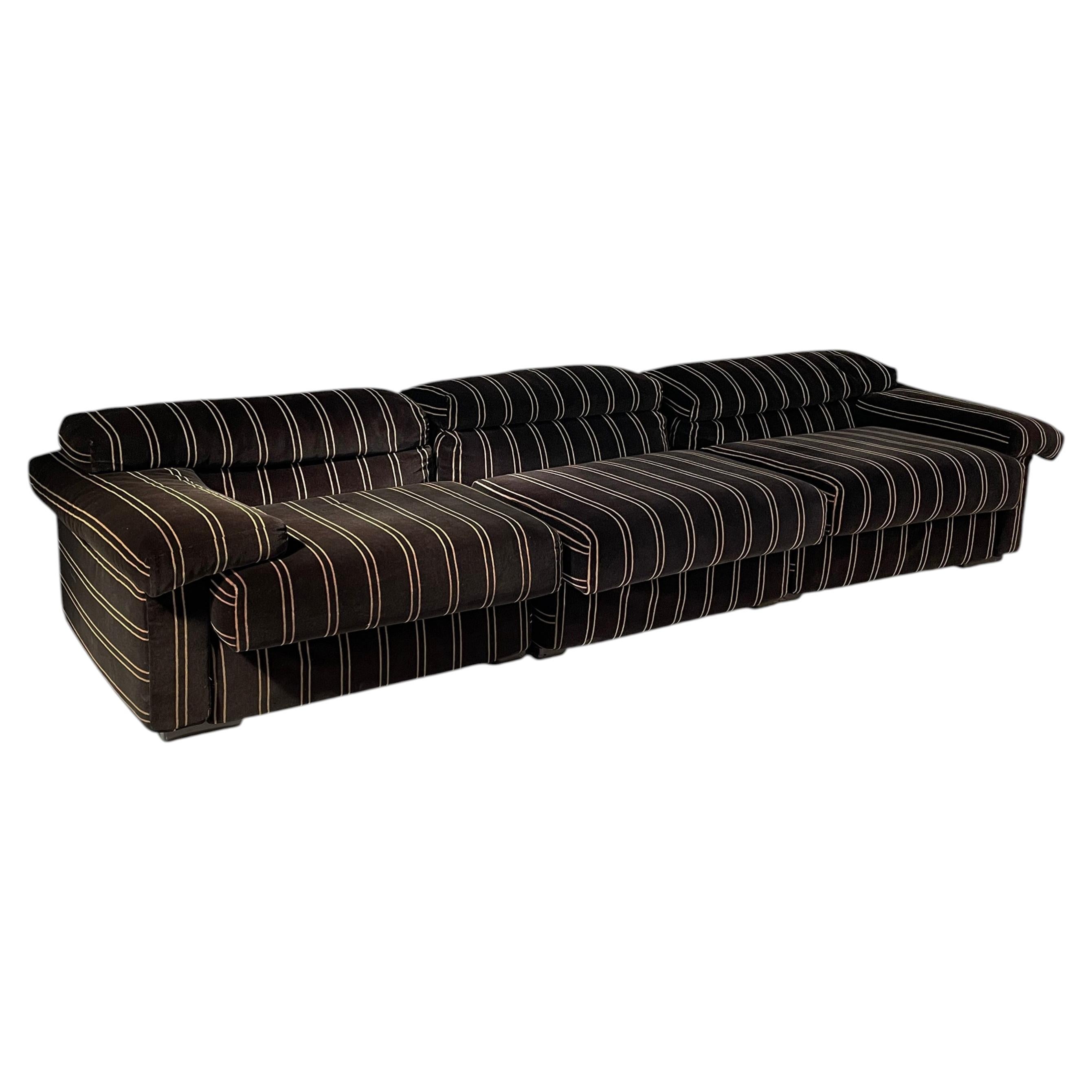 Italian modern alpaca sofa Erasmo by Afra and Tobia Scarpa for B&B, 1980s