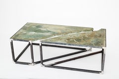 Italian Modern Alpine Marble and Brass Table by Federico Fontanella