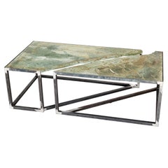 Italian Modern Alpine Marble and Brass Table by Federico Fontanella