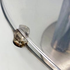 Italian Modern Aluminum and Trasparent Plastic Sphere Table or Floor Lamp, 1970s