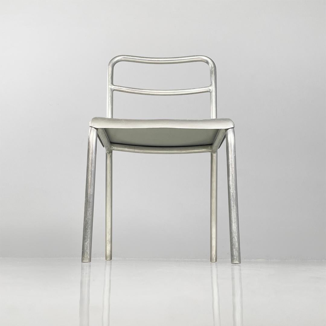 Sedie italiane moderne in alluminio, anni '70 in vendita 2