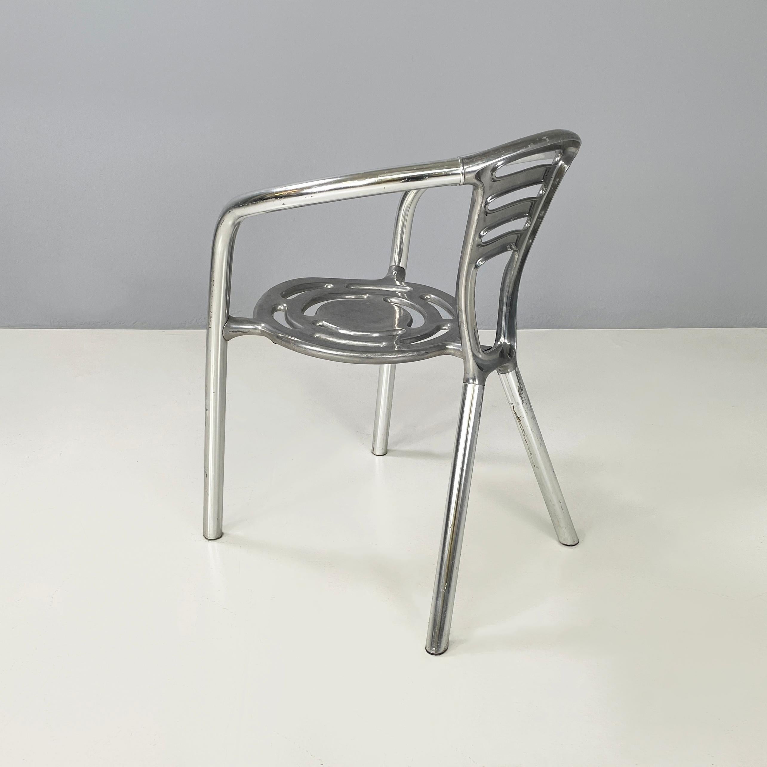 Late 20th Century Italian modern Aluminum chairs Boulevard by Porsche for Ycami, 1990s