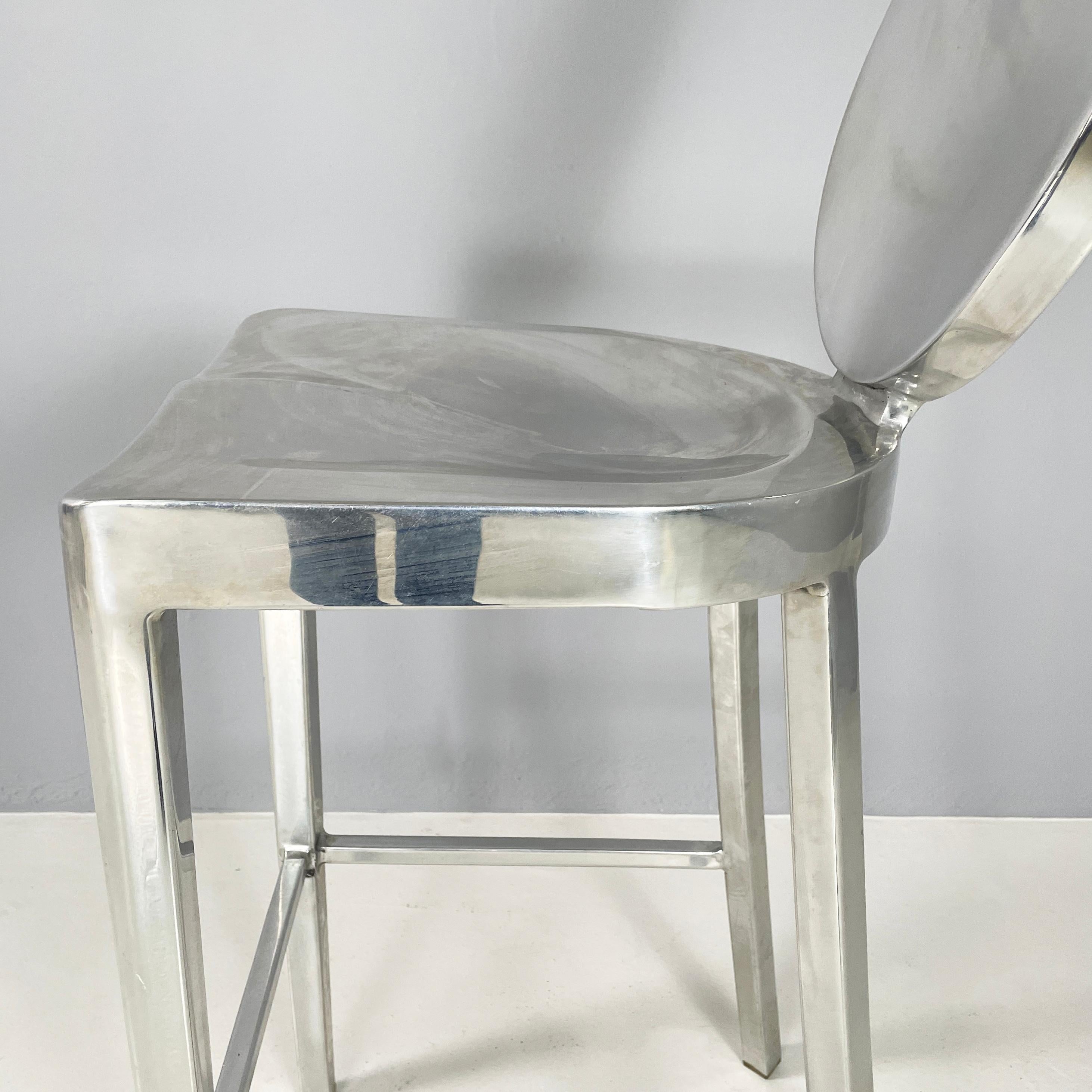 Italian modern Aluminum high bar stool Kong by Philippe Starck for Emeco, 2000s For Sale 8