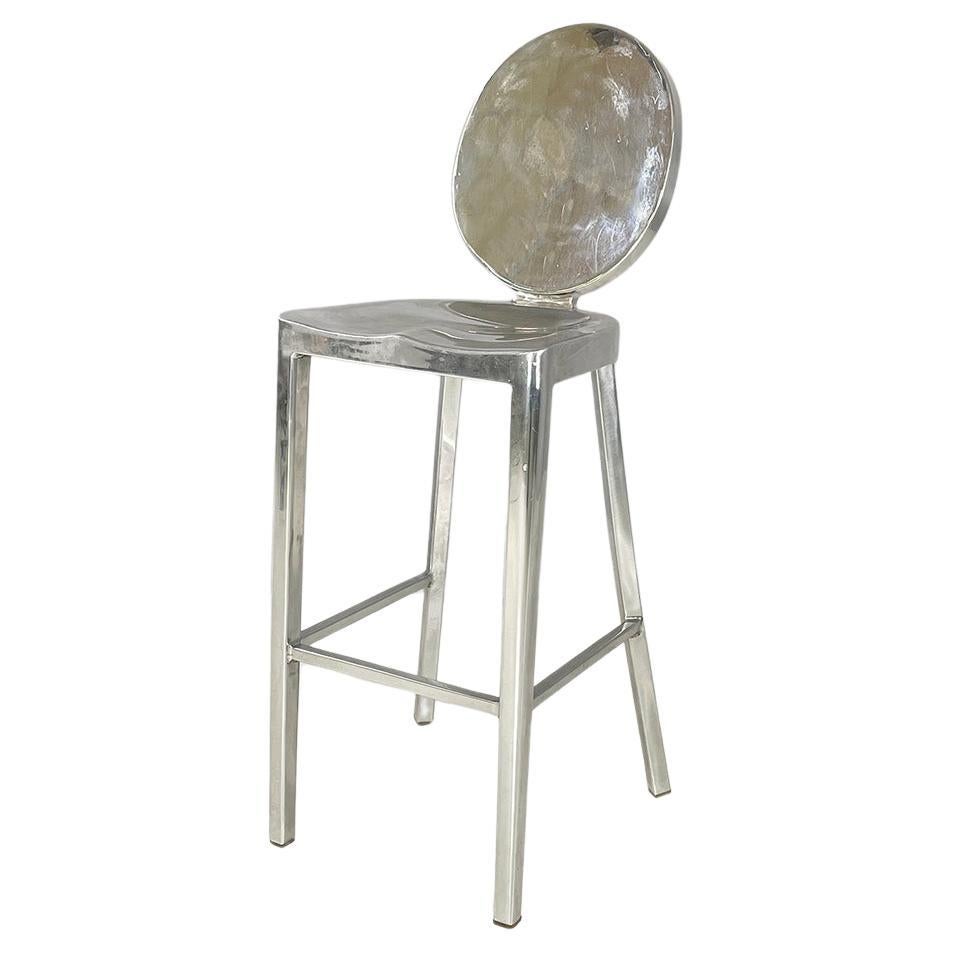 Italian modern Aluminum high bar stool Kong by Philippe Starck for Emeco, 2000s For Sale