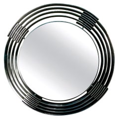 Italian Modern Aluminum Mirror by Paolo Rizzato yep