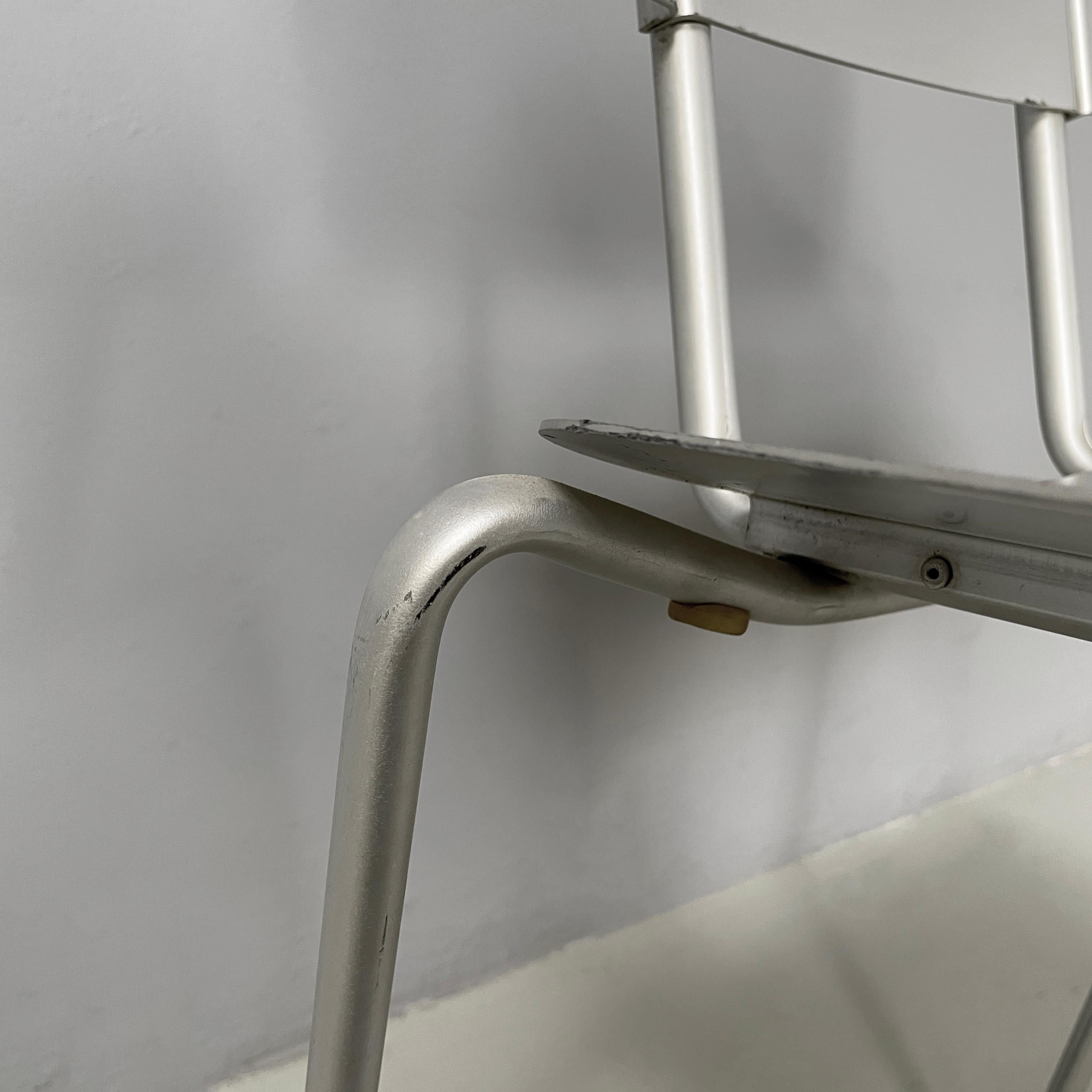 Italian modern aluminum stackable chairs by Tanzi, 1980s 8