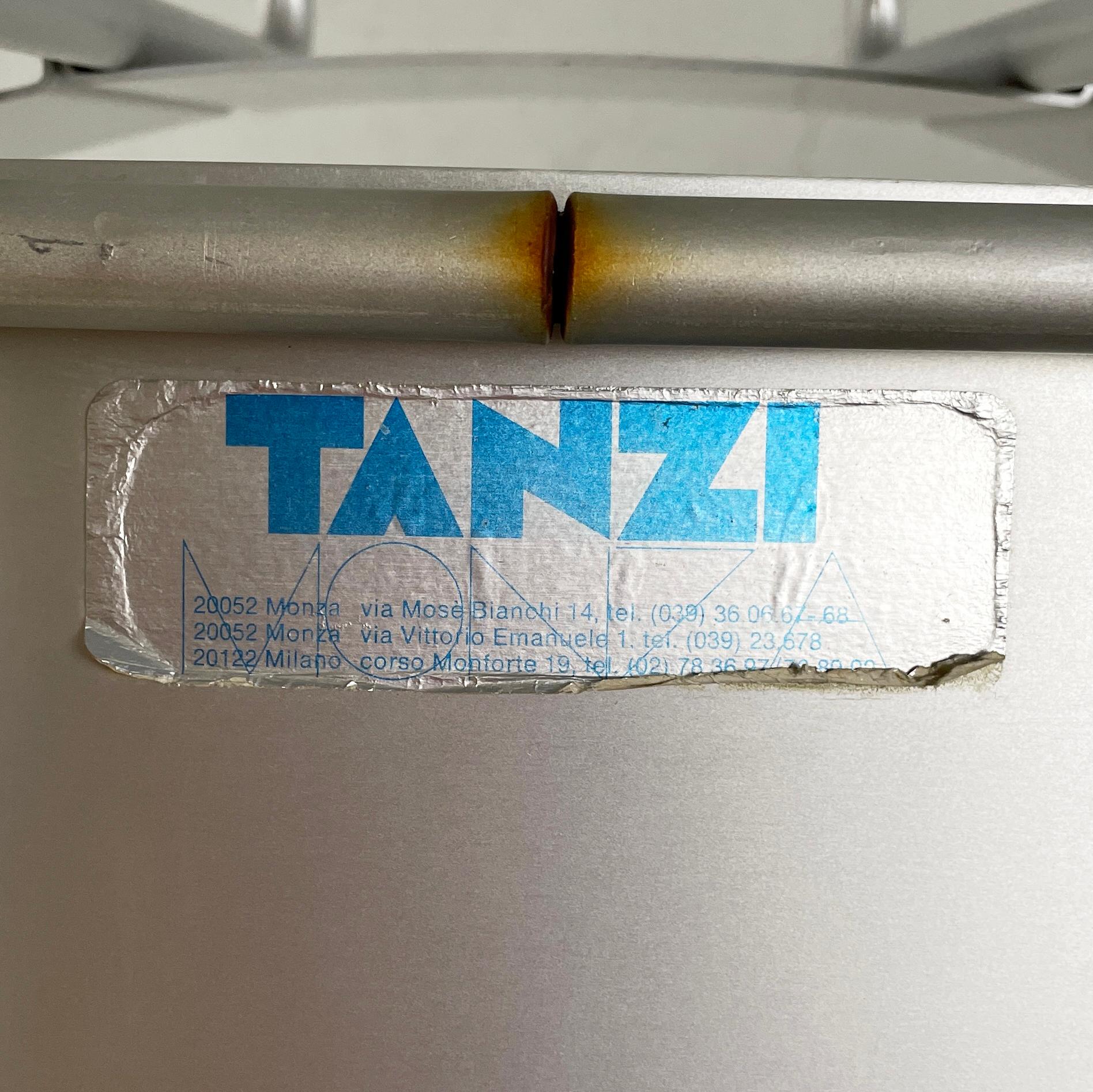 Italian modern aluminum stackable chairs by Tanzi, 1980s 13