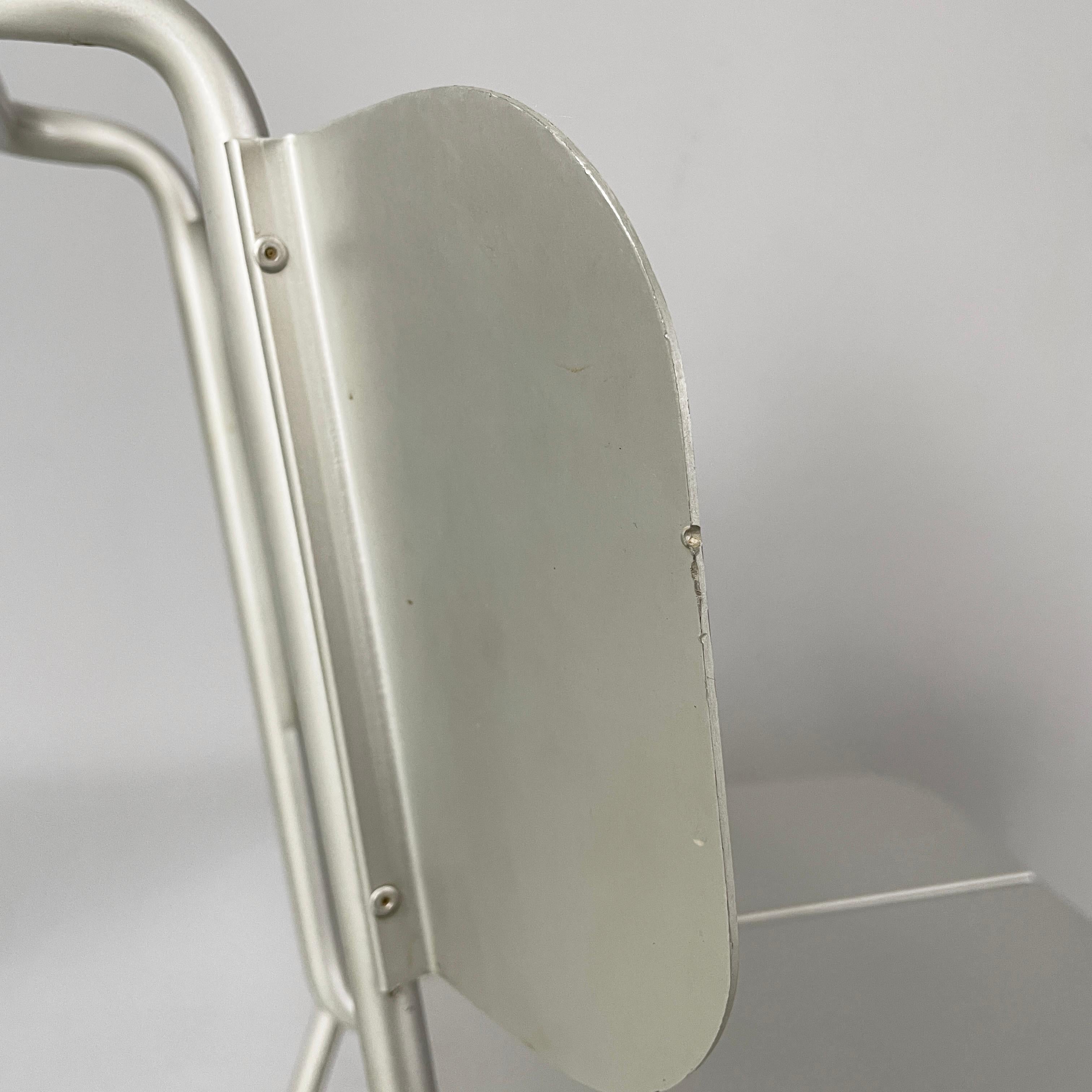Aluminum Italian modern aluminum stackable chairs by Tanzi, 1980s