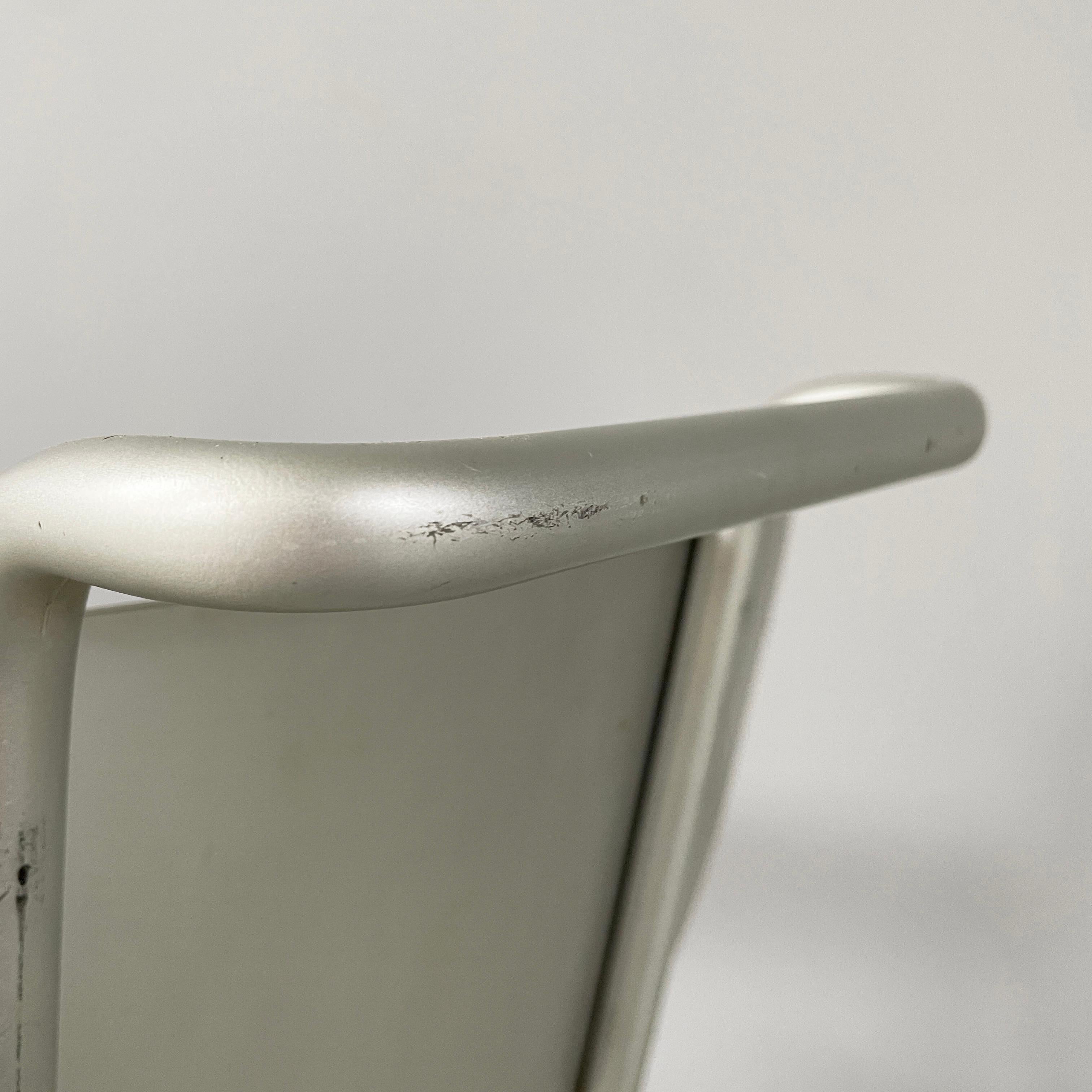Italian modern aluminum stackable chairs by Tanzi, 1980s 1