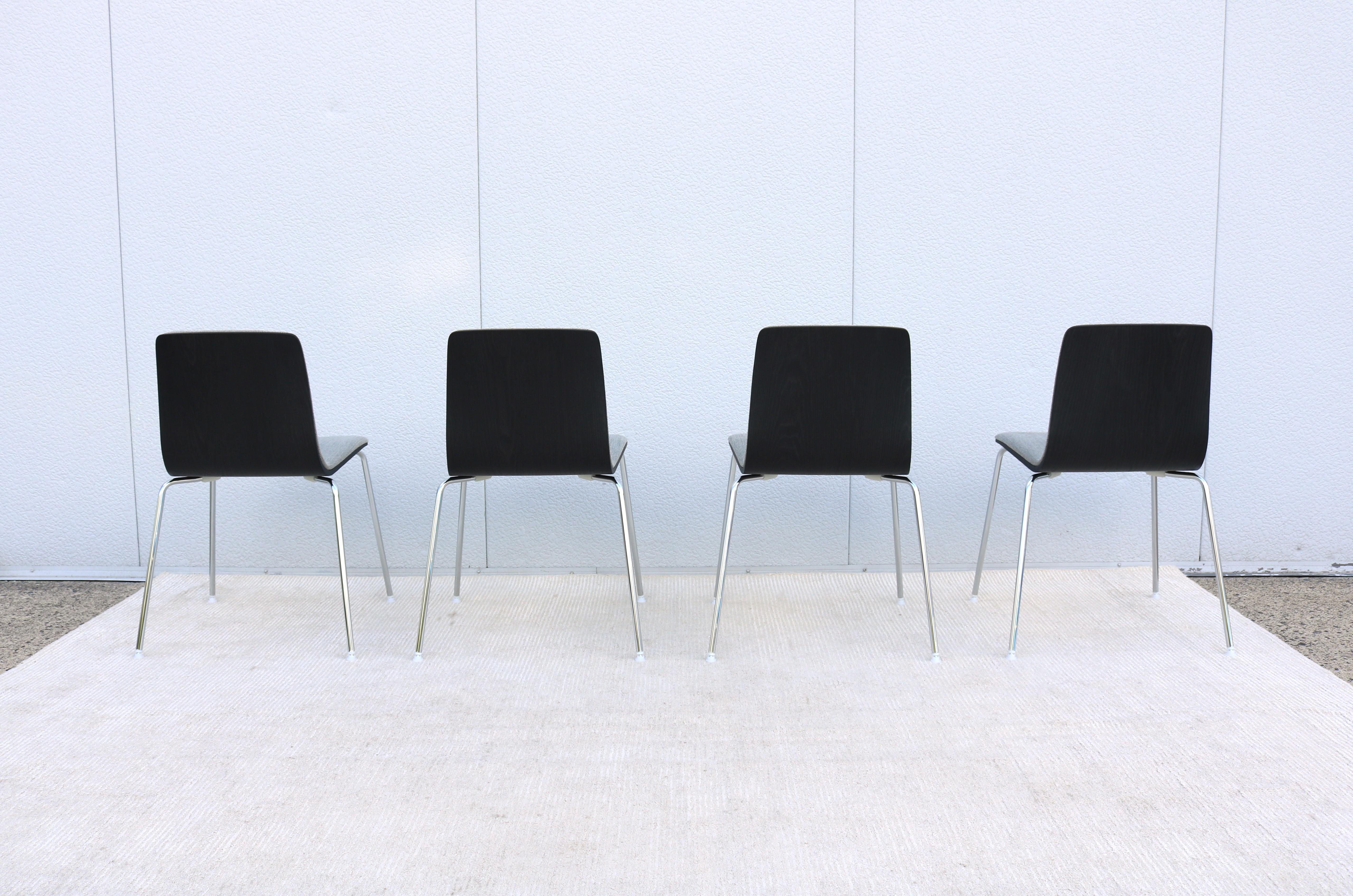 Italian Modern Antti Kotilainen for Arper Aava Stackable Dining Chairs, Set of 4 For Sale 3