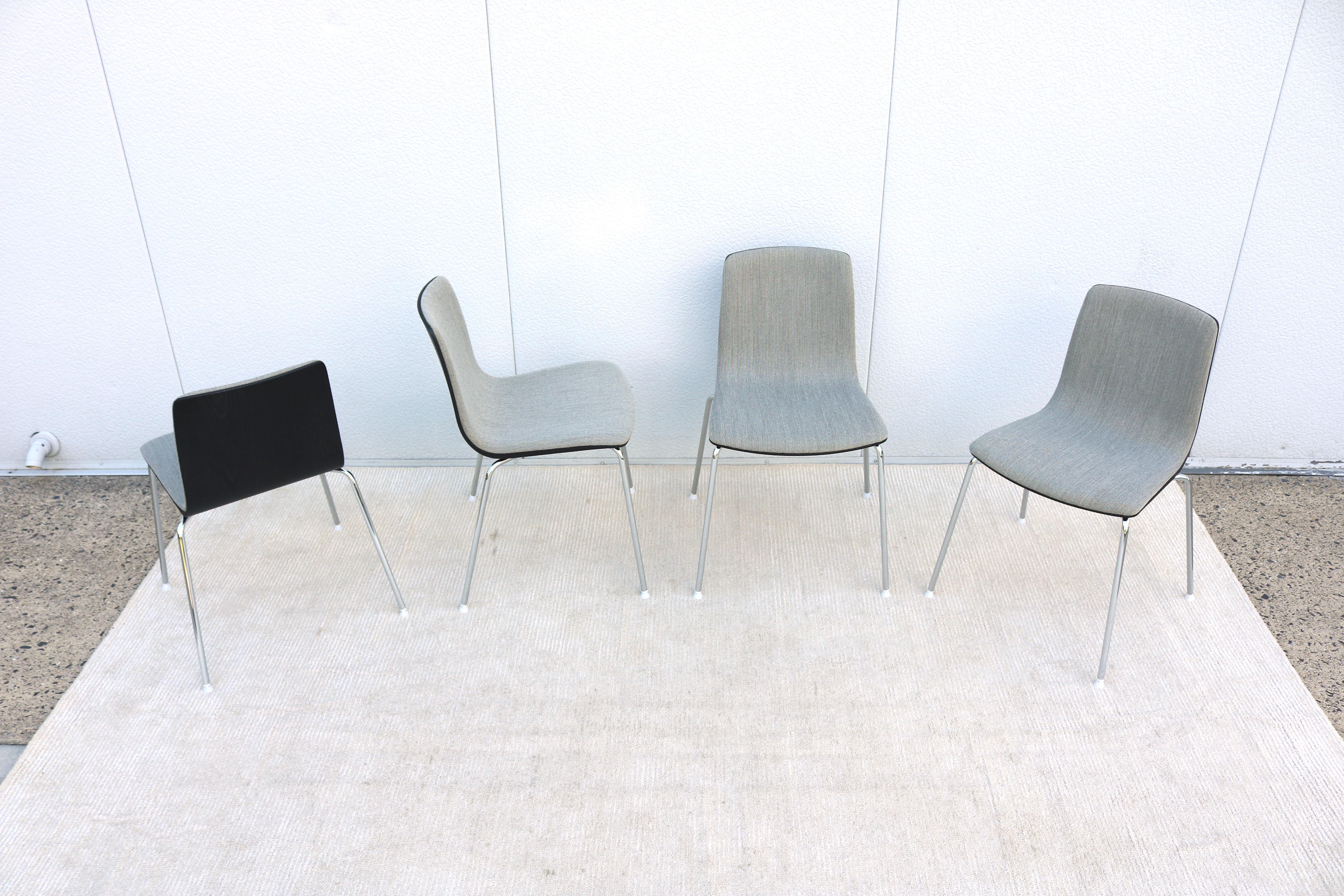 Polished Italian Modern Antti Kotilainen for Arper Aava Stackable Dining Chairs, Set of 4 For Sale