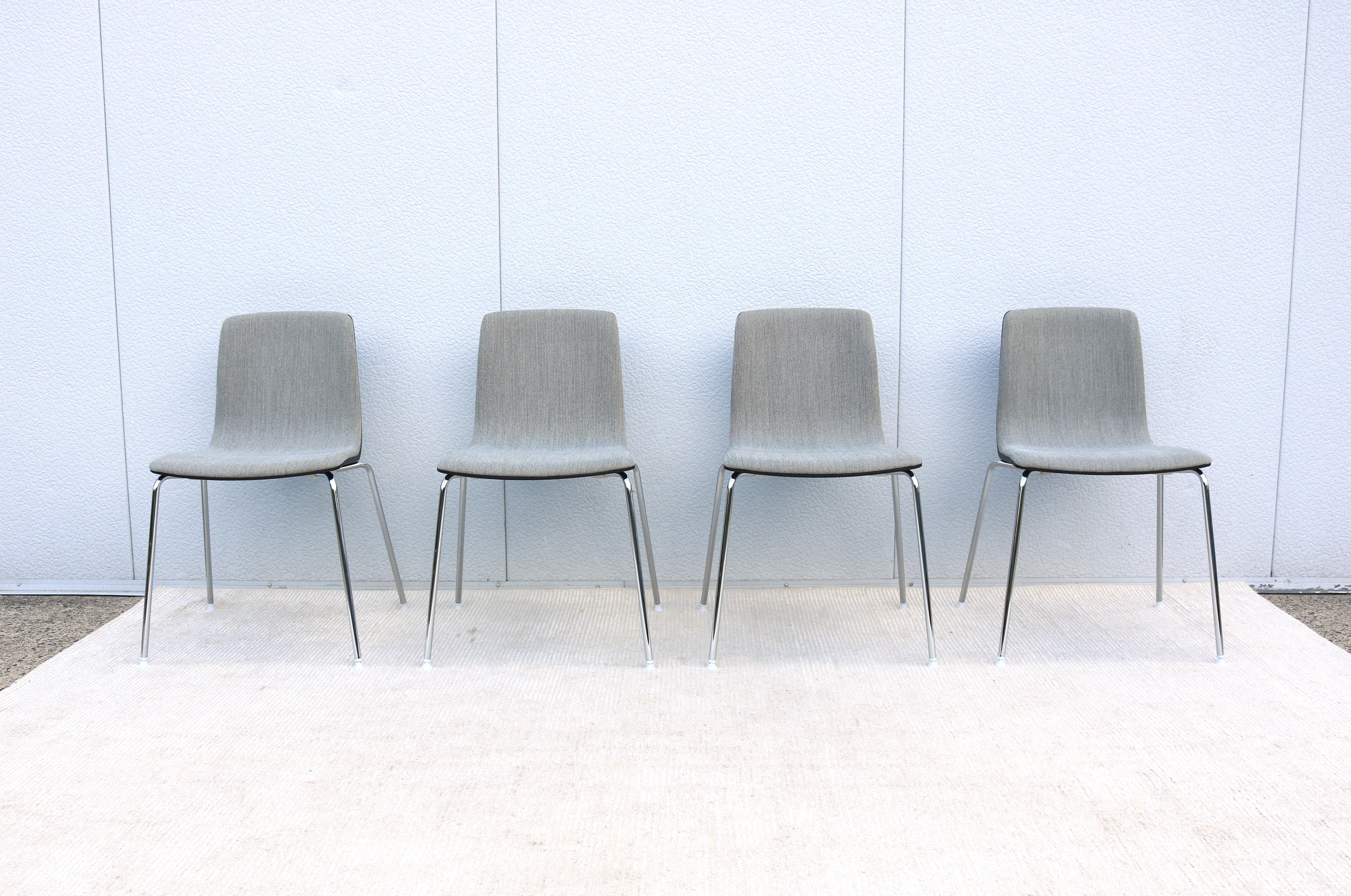 Italian Modern Antti Kotilainen for Arper Aava Stackable Dining Chairs, Set of 4 For Sale 1