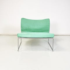 Italian Modern Aqua Green Armchair Saghi by Kazuhide Takahama for Gavina, 1970s