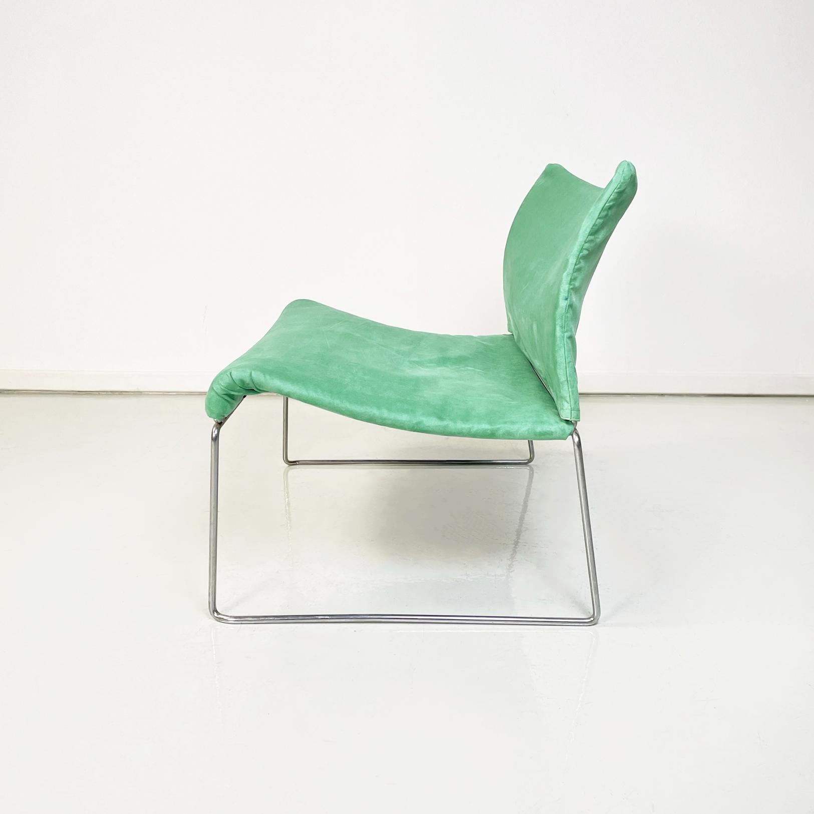 Italian Modern Aqua Green Armchair Saghi by Kazuhide Takahama for Gavina, 1970s In Good Condition For Sale In MIlano, IT