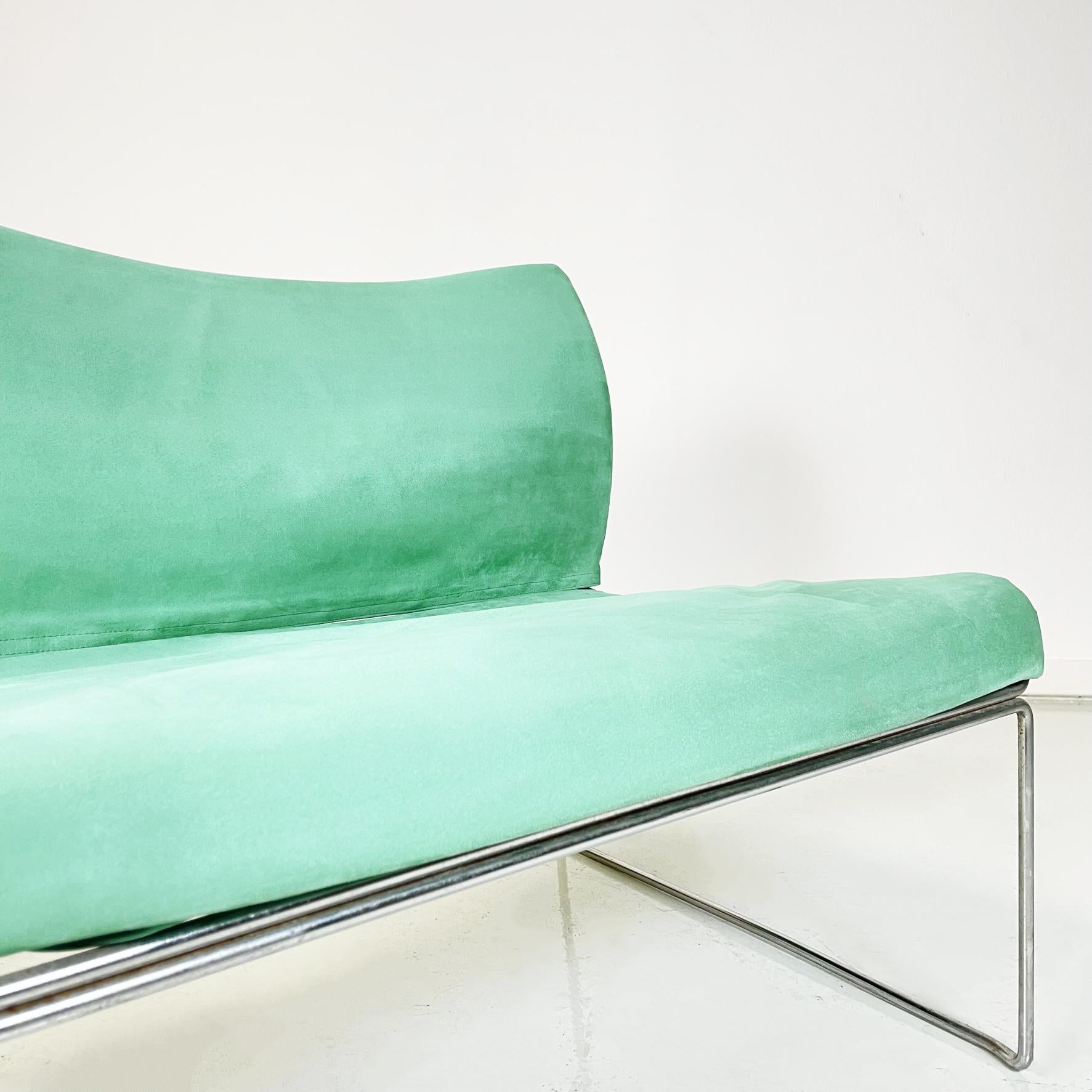 Moderner italienischer Aquagrüner Sessel Saghi von Kazuhide Takahama für Gavina, 1970er Jahre (Stahl) im Angebot