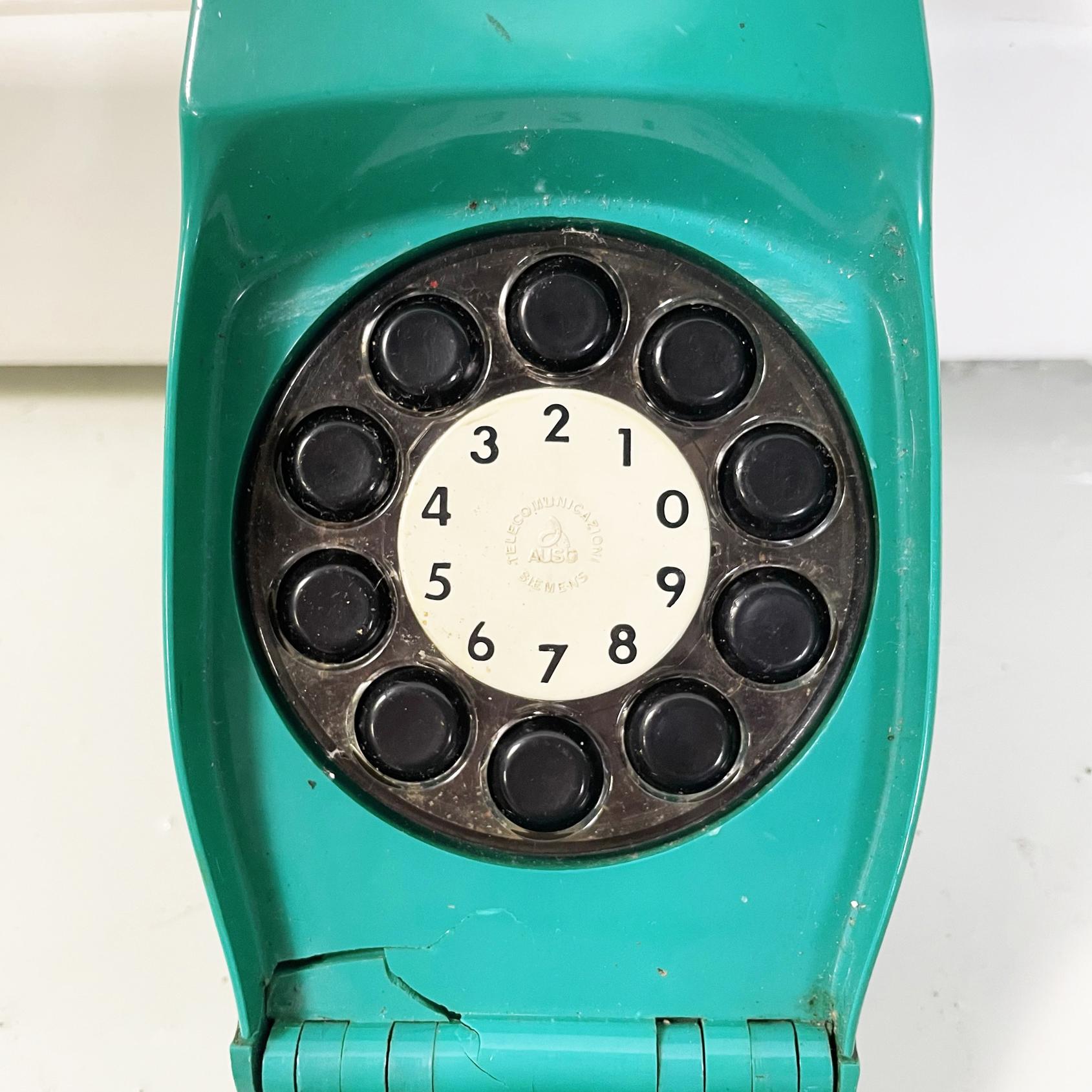 Plastic Italian Modern Aqua Green Telephone Grillo by Zanuso Sapper for Siemens, 1965