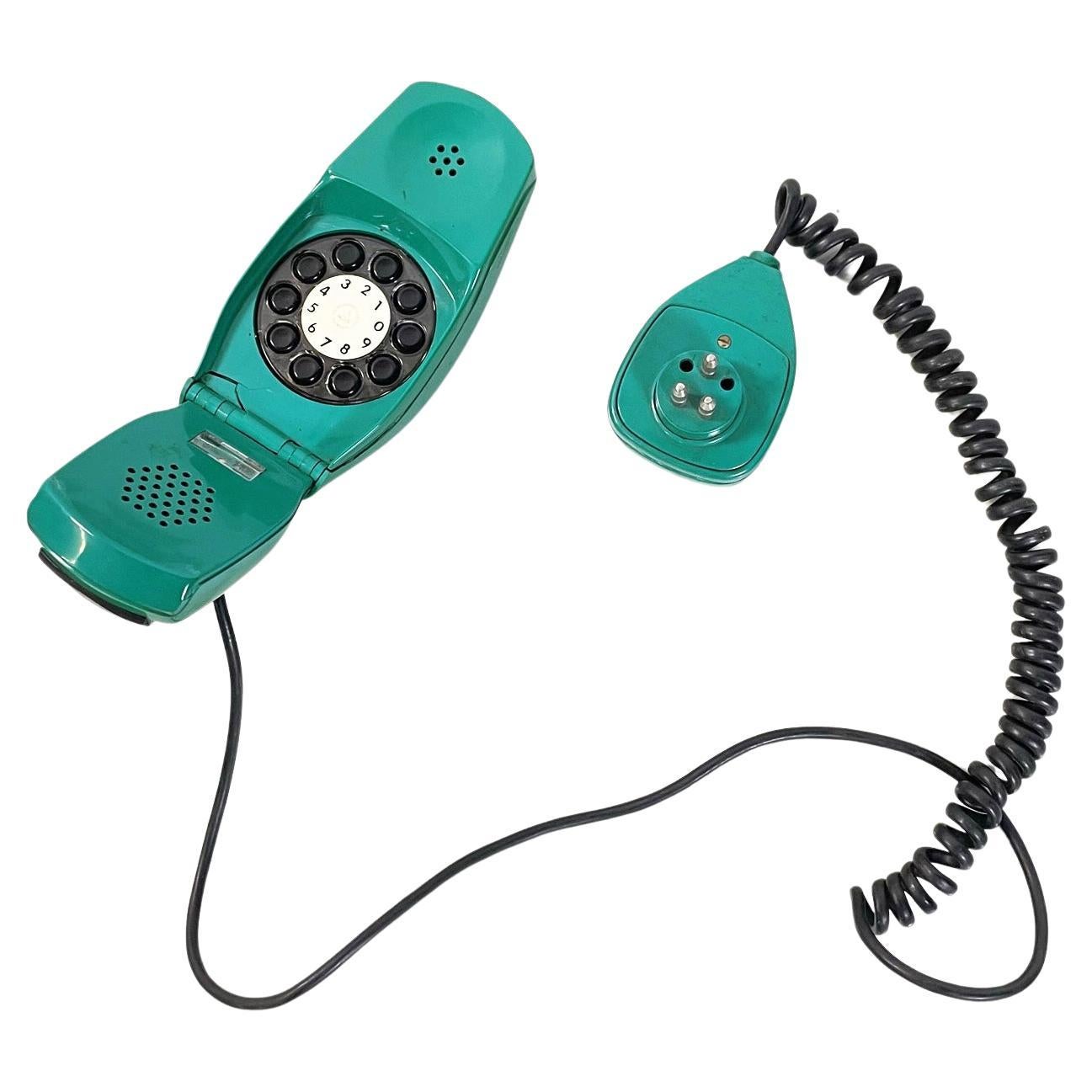 Italian Modern Aqua Green Telephone Grillo by Zanuso Sapper for Siemens, 1965
