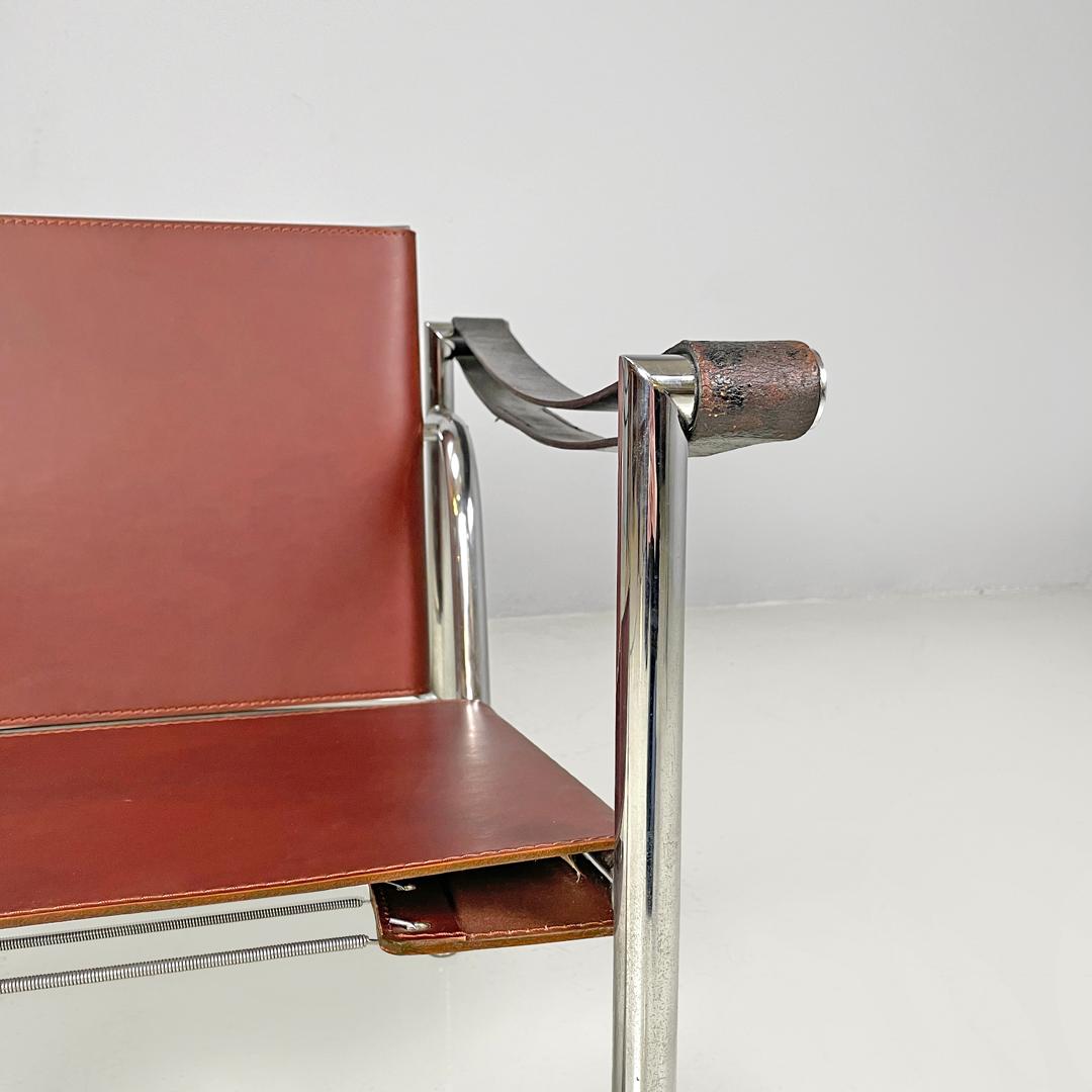Moderner italienischer Sessel LC1 von Le Corbusier Jeanneret Perriand für Cassina, 1970er Jahre im Angebot 10