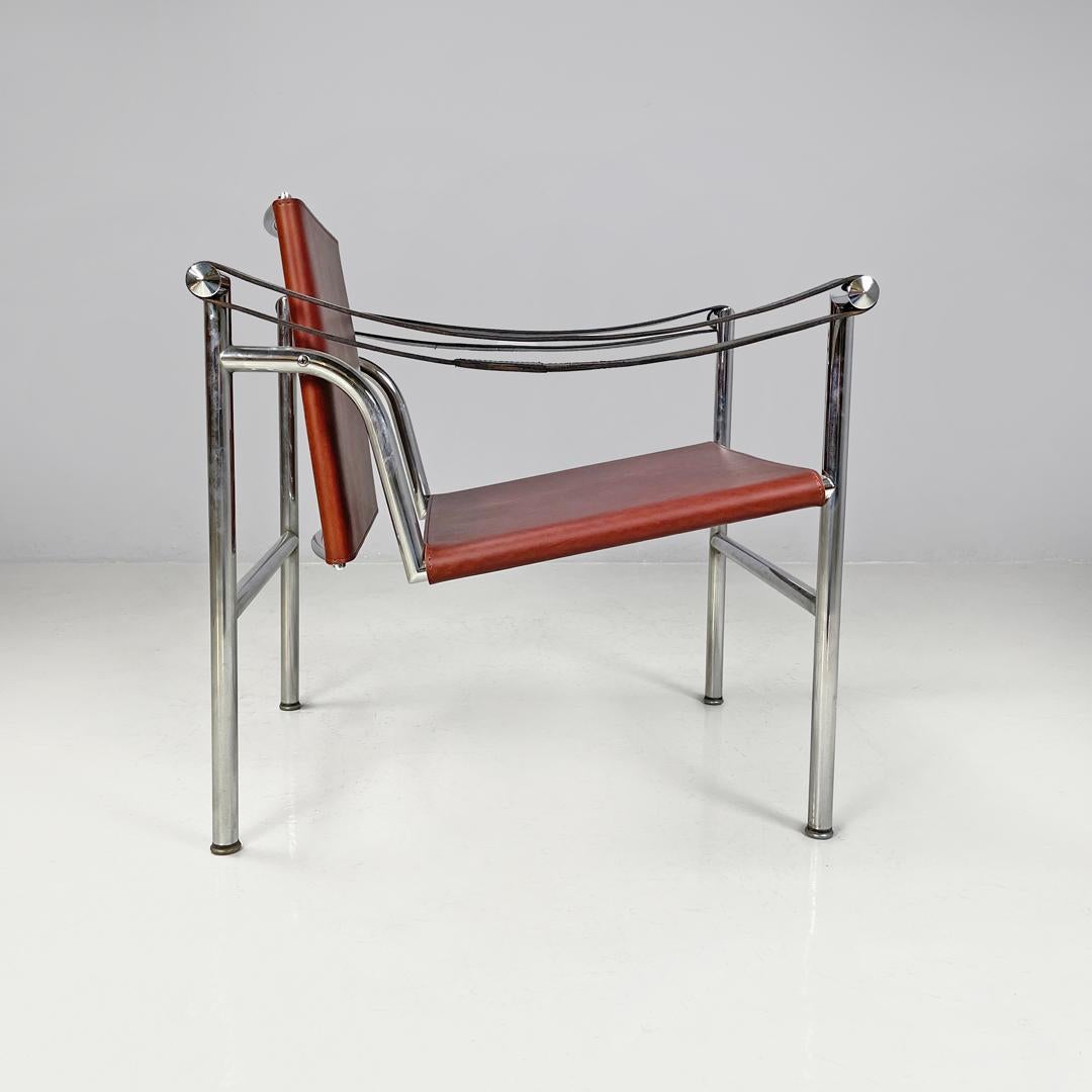 Moderner italienischer Sessel LC1 von Le Corbusier Jeanneret Perriand für Cassina, 1970er Jahre (Italienisch) im Angebot
