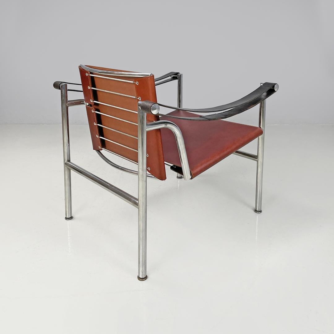 Moderner italienischer Sessel LC1 von Le Corbusier Jeanneret Perriand für Cassina, 1970er Jahre im Zustand „Gut“ im Angebot in MIlano, IT