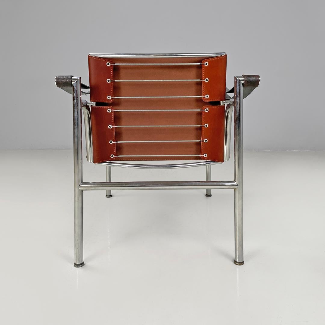 Moderner italienischer Sessel LC1 von Le Corbusier Jeanneret Perriand für Cassina, 1970er Jahre (Ende des 20. Jahrhunderts) im Angebot