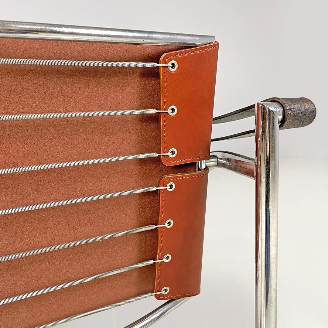 Moderner italienischer Sessel LC1 von Le Corbusier Jeanneret Perriand für Cassina, 1970er Jahre im Angebot 3
