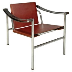 Sillón moderno italiano LC1 de Le Corbusier Jeanneret Perriand para Cassina Años 70