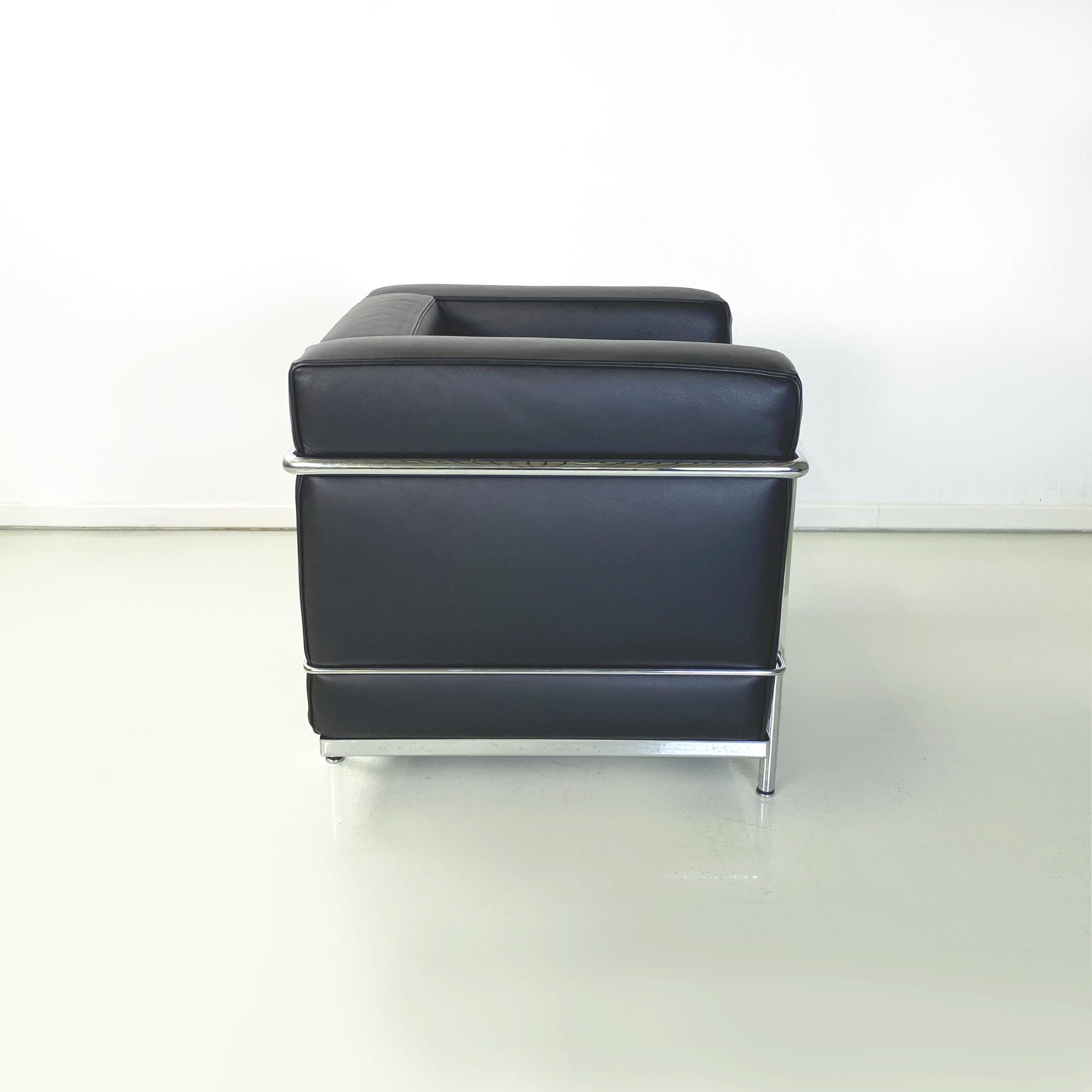 Italian Modern Armchair LC3 Le Corbusier Jeanneret and Perriand for Cassina 1980 In Good Condition In MIlano, IT