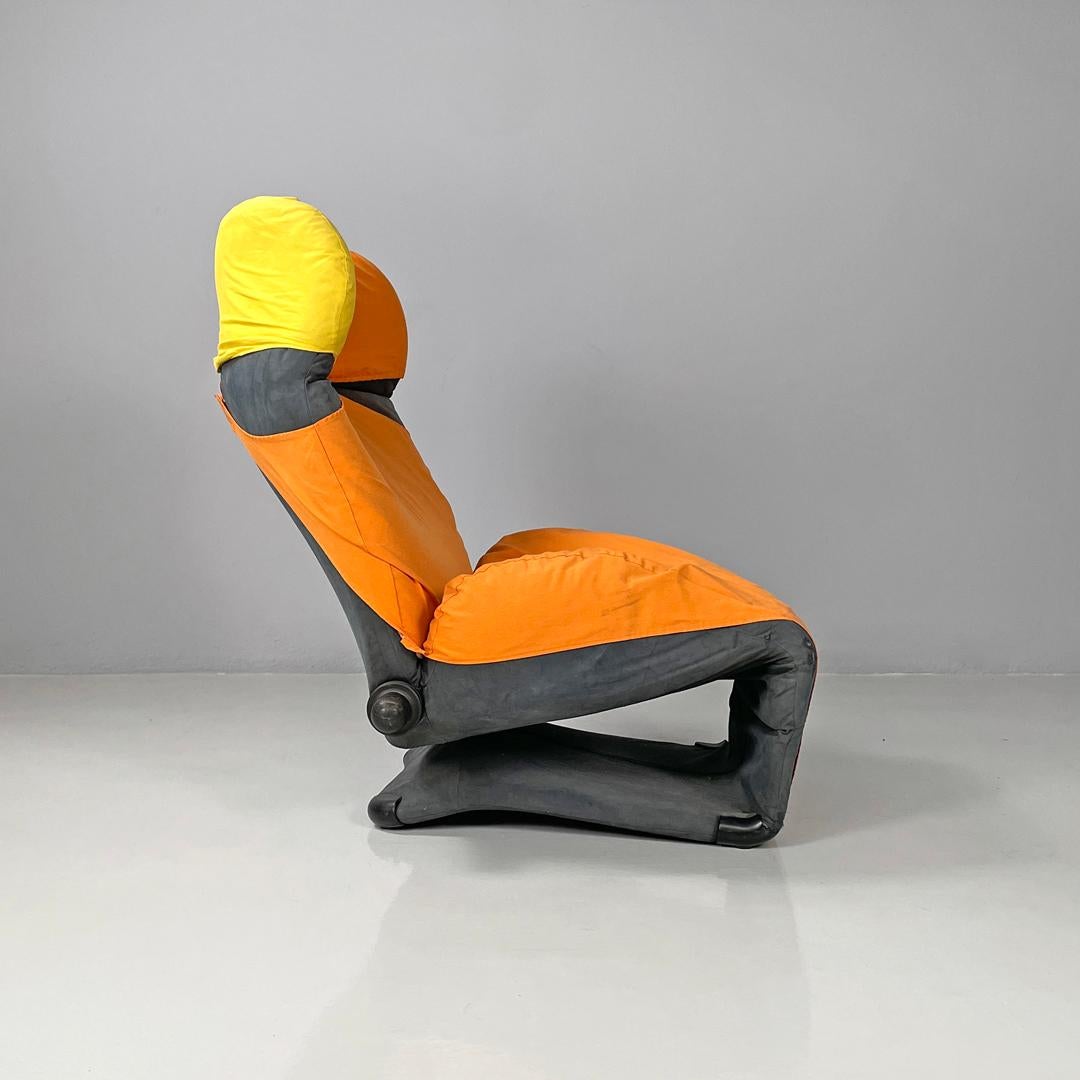 Moderner italienischer moderner Sessel oder Chaiselongue Wink Toshiyuki Kita für Cassina, 1980er Jahre im Zustand „Relativ gut“ im Angebot in MIlano, IT