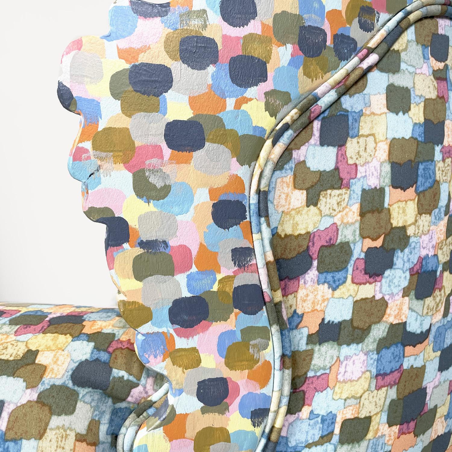 Fabric Italian modern armchair Proust by Alessandro Mendini for Cappellini, 1990s For Sale